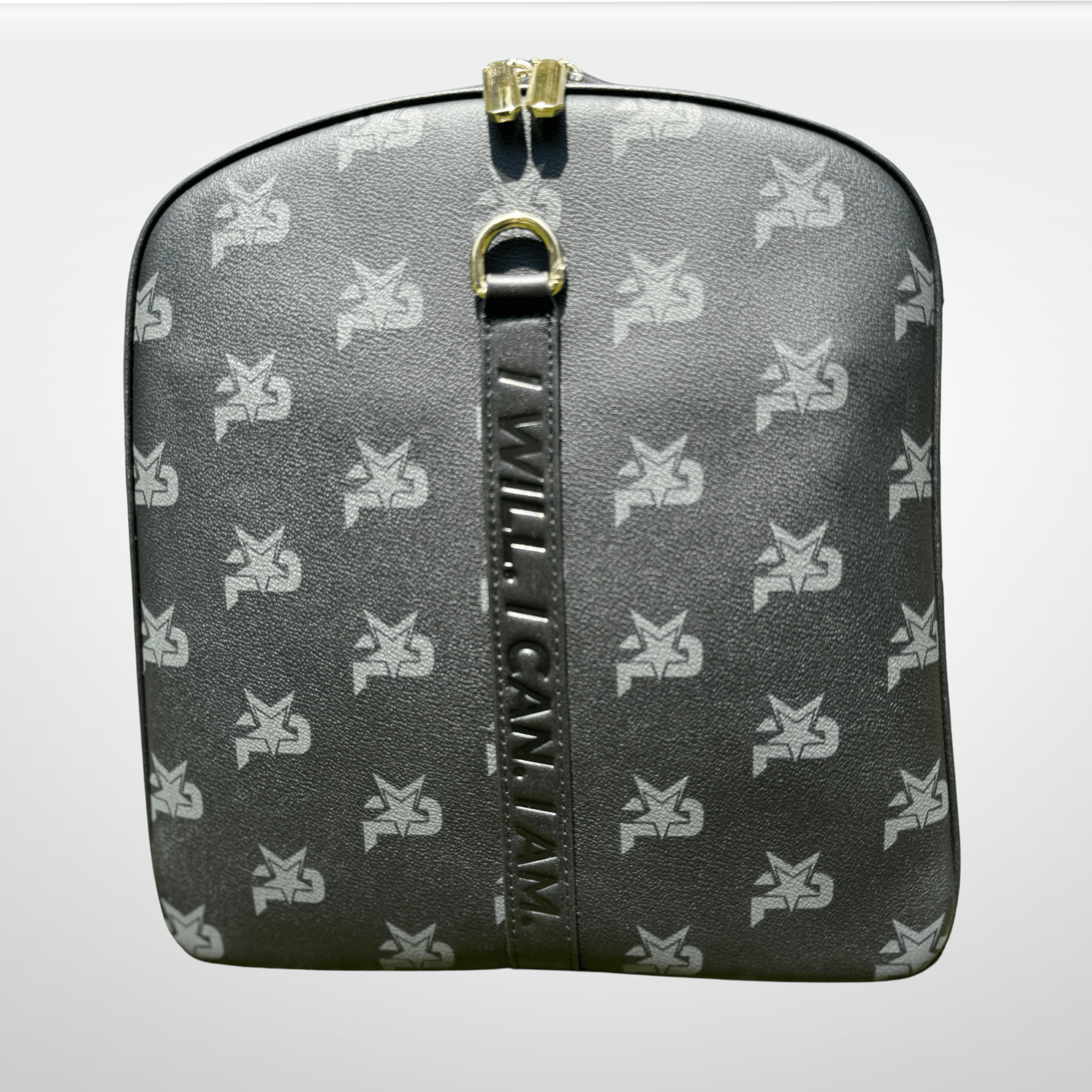 I AM - Leather Monogram Training Duffel Bag, Black iReliev