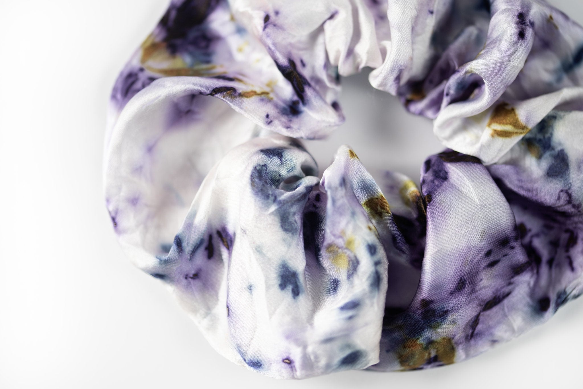 Botanically Dyed Silk Hair Scrunchie