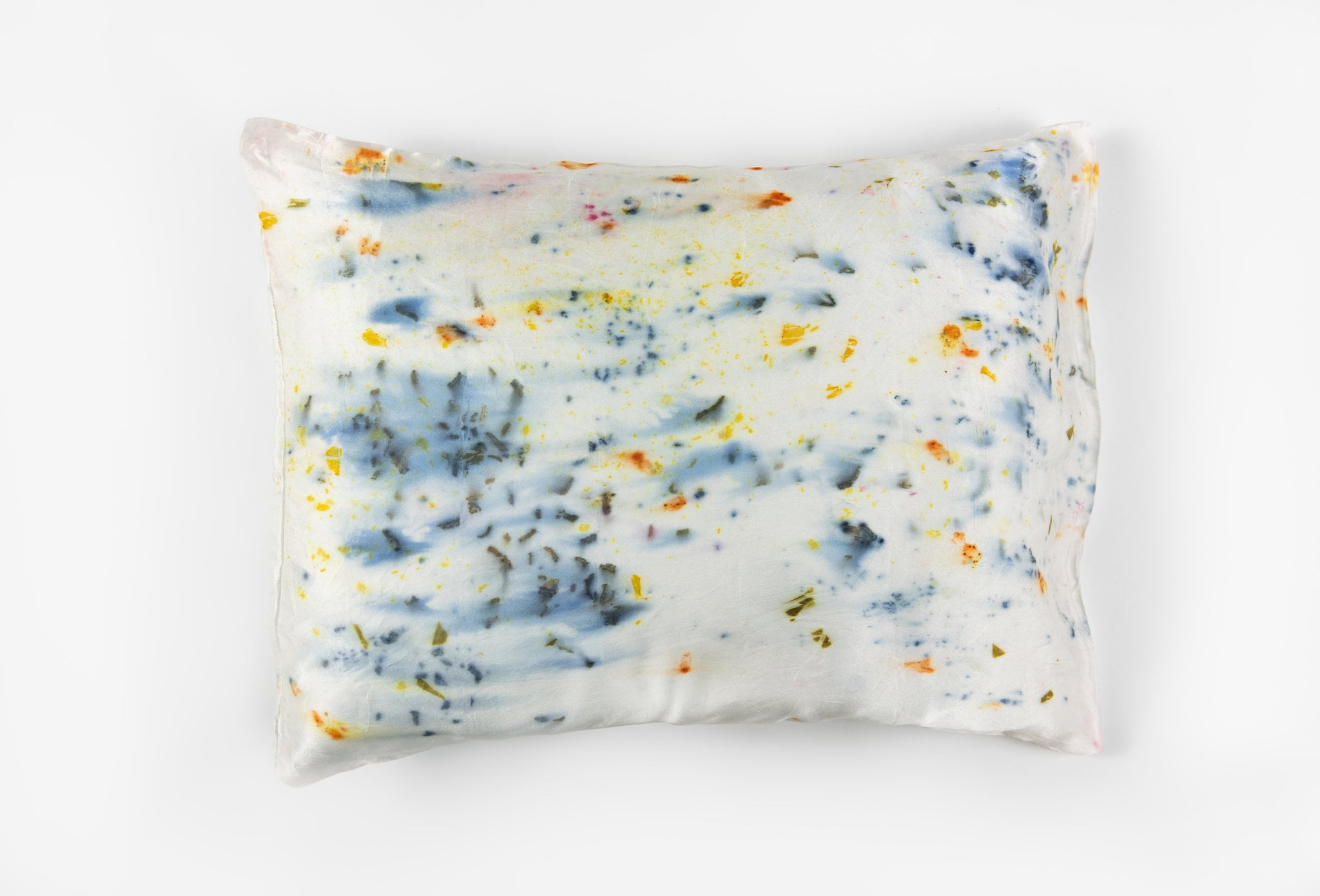 Abstract Botanically Dyed Silk Pillowcase