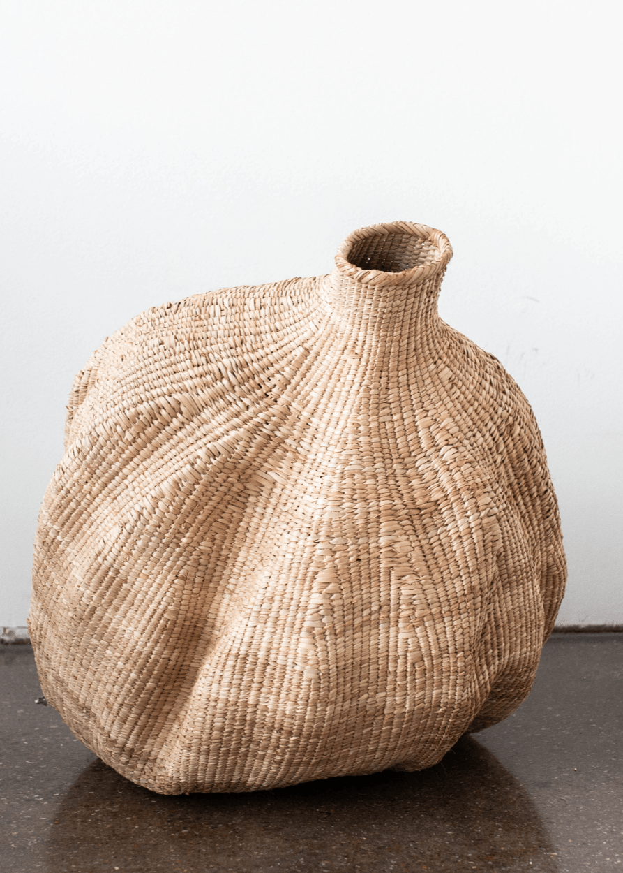 Ilala Garlic Gourd Handwoven African Basket Kanju Interiors