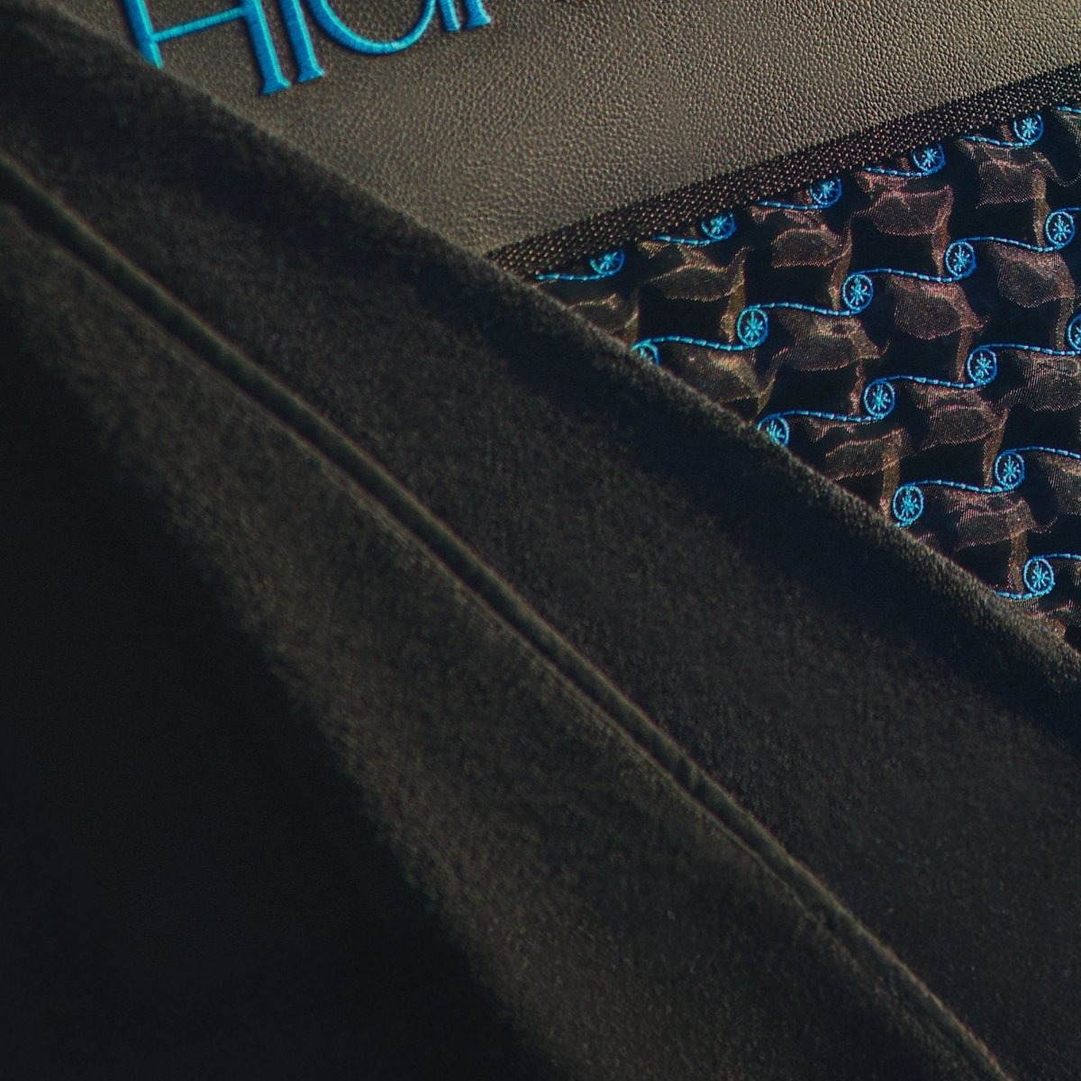 Close-up of the HigherDOSE Infrared PEMF Go Mat cover fabric over the mat