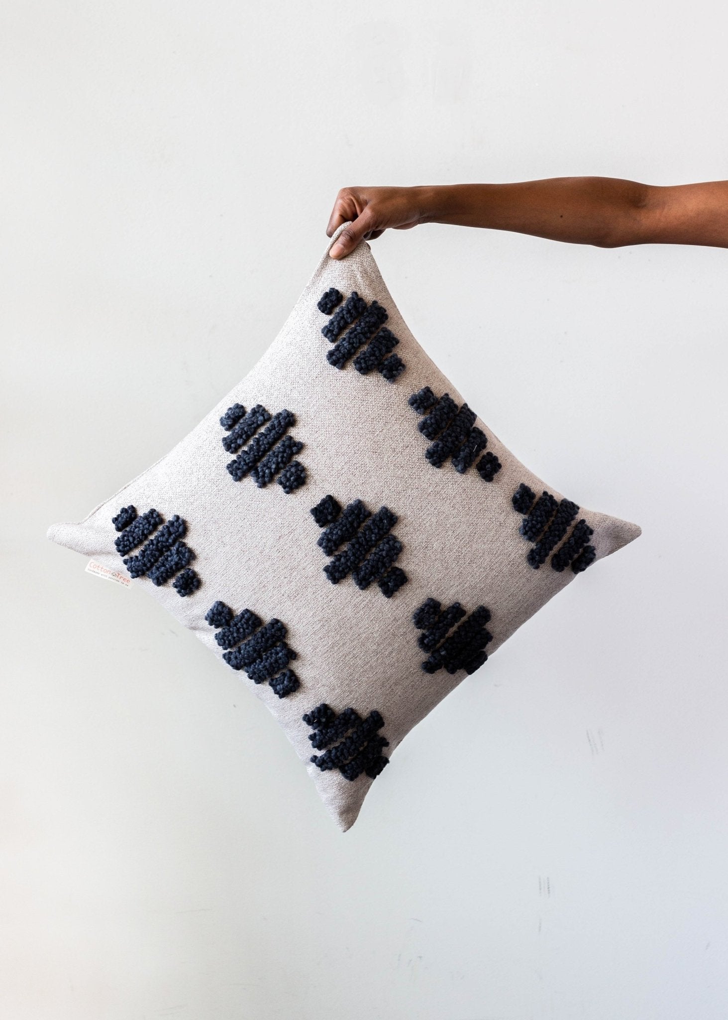 Isuvinu Cotton Square Throw Pillow Kanju Interiors