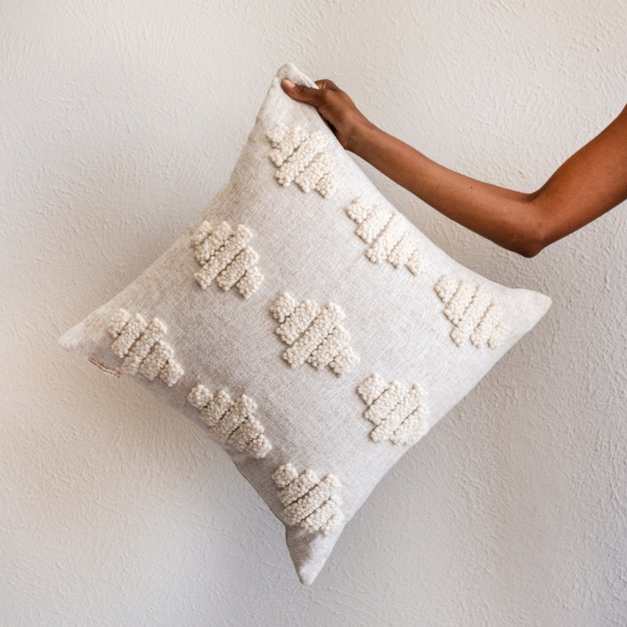 Isuvinu Cotton Square Throw Pillow Kanju Interiors