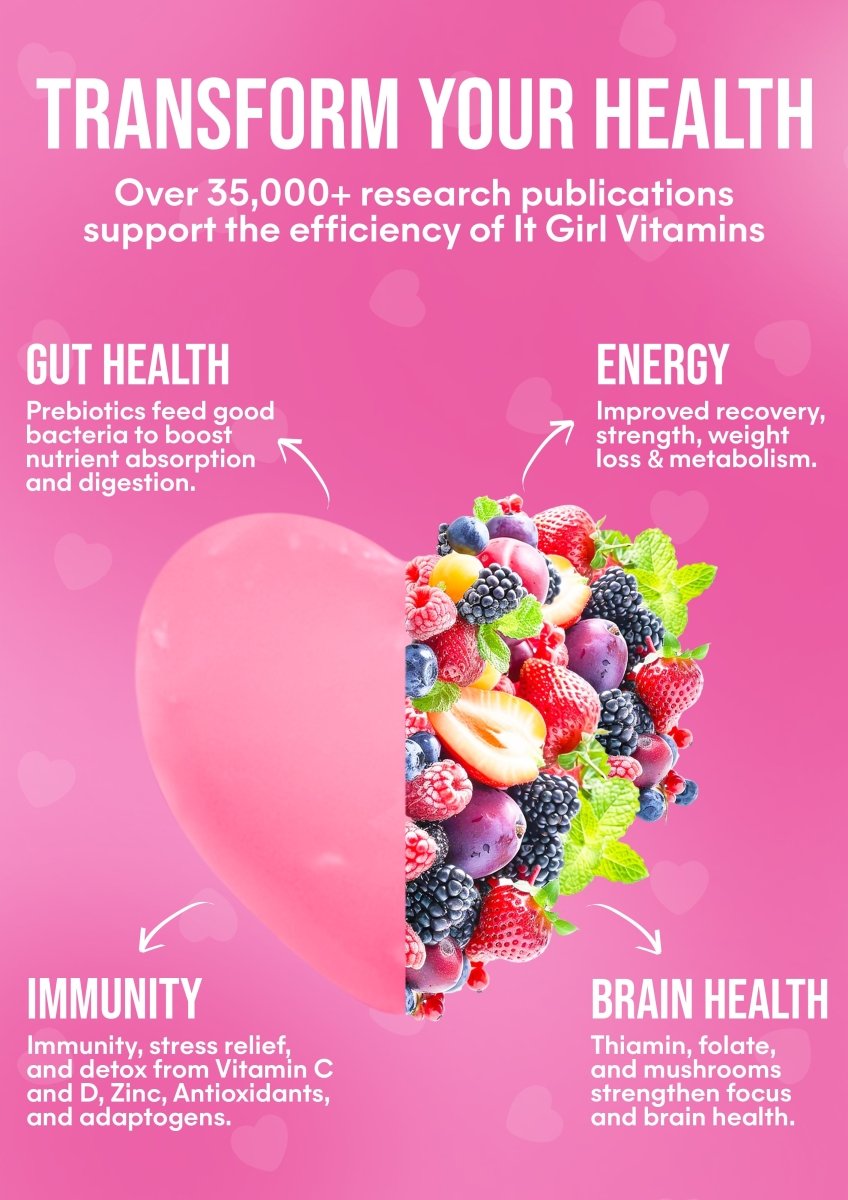 It Girl Snack - Superfoods Greens Gummies in Pink Starburst Flavor It Girl Vitamins
