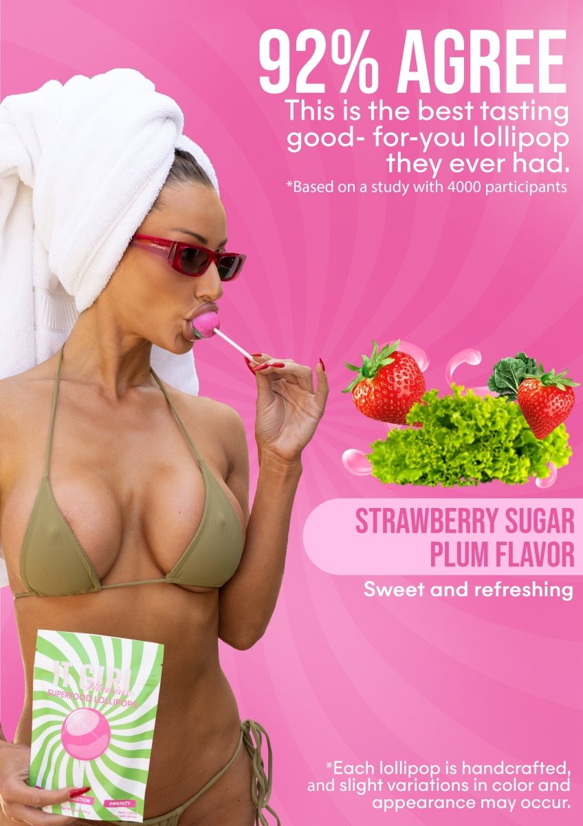 It Girl Superfood Greens Lollipops - Vegan Candy with Supergreens, Vitamins & Antioxidants It Girl Vitamins