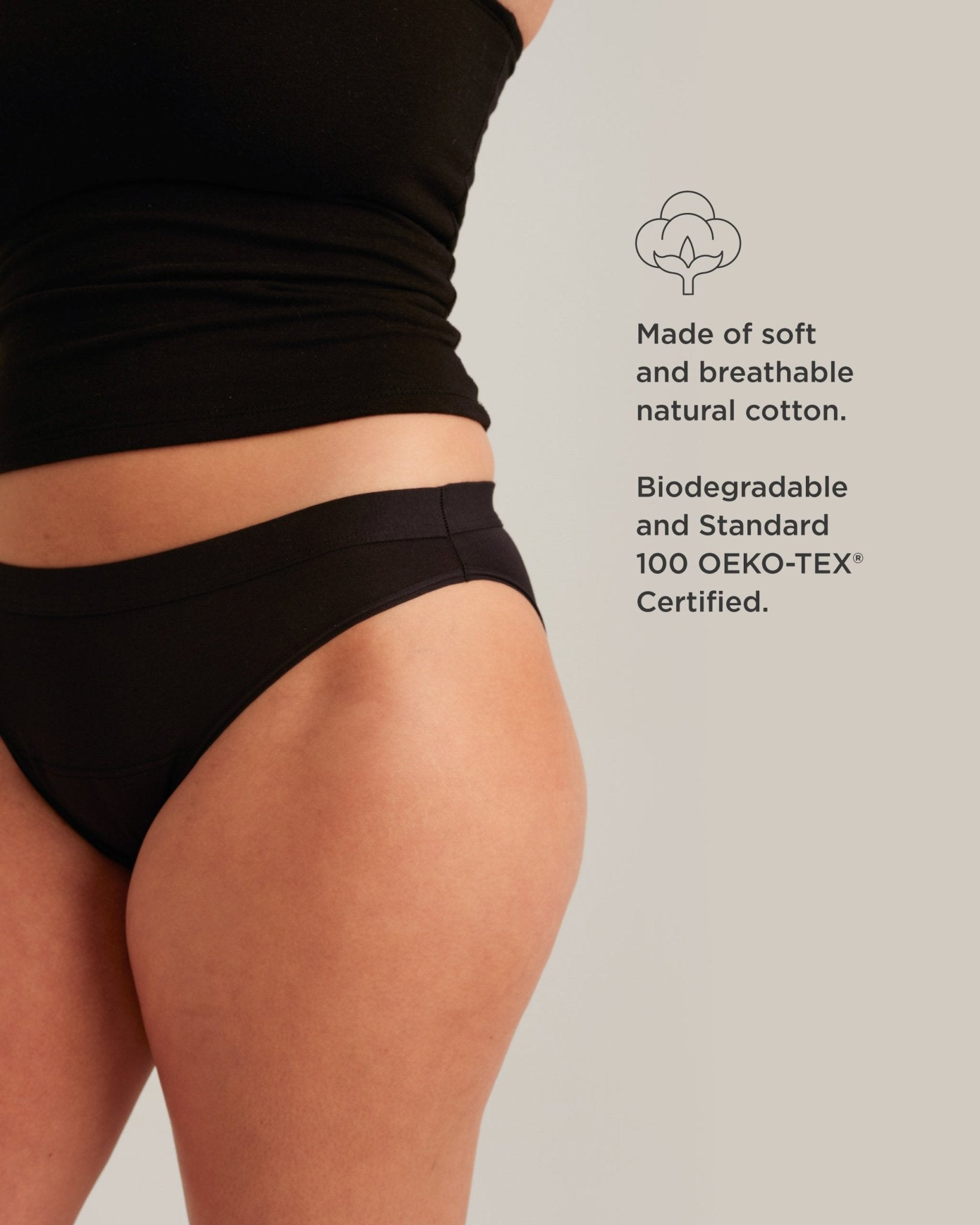 Leakproof Cotton Bikini Saalt