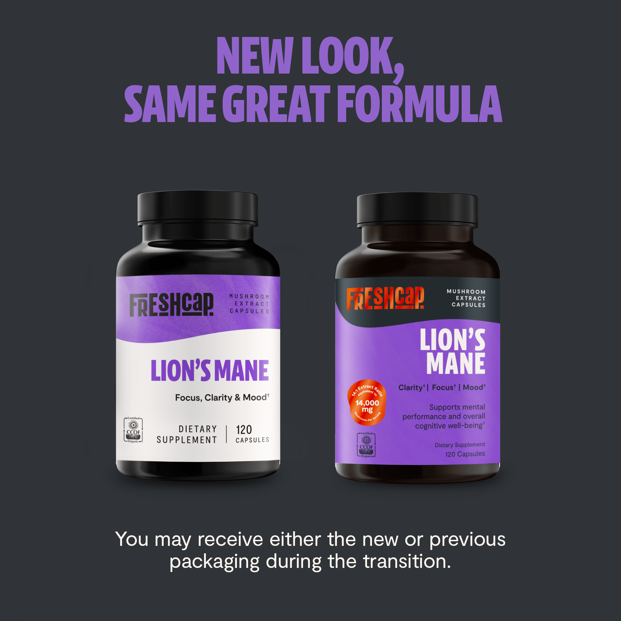 Lion's Mane Mushroom Extract Capsules FreshCap Mushrooms