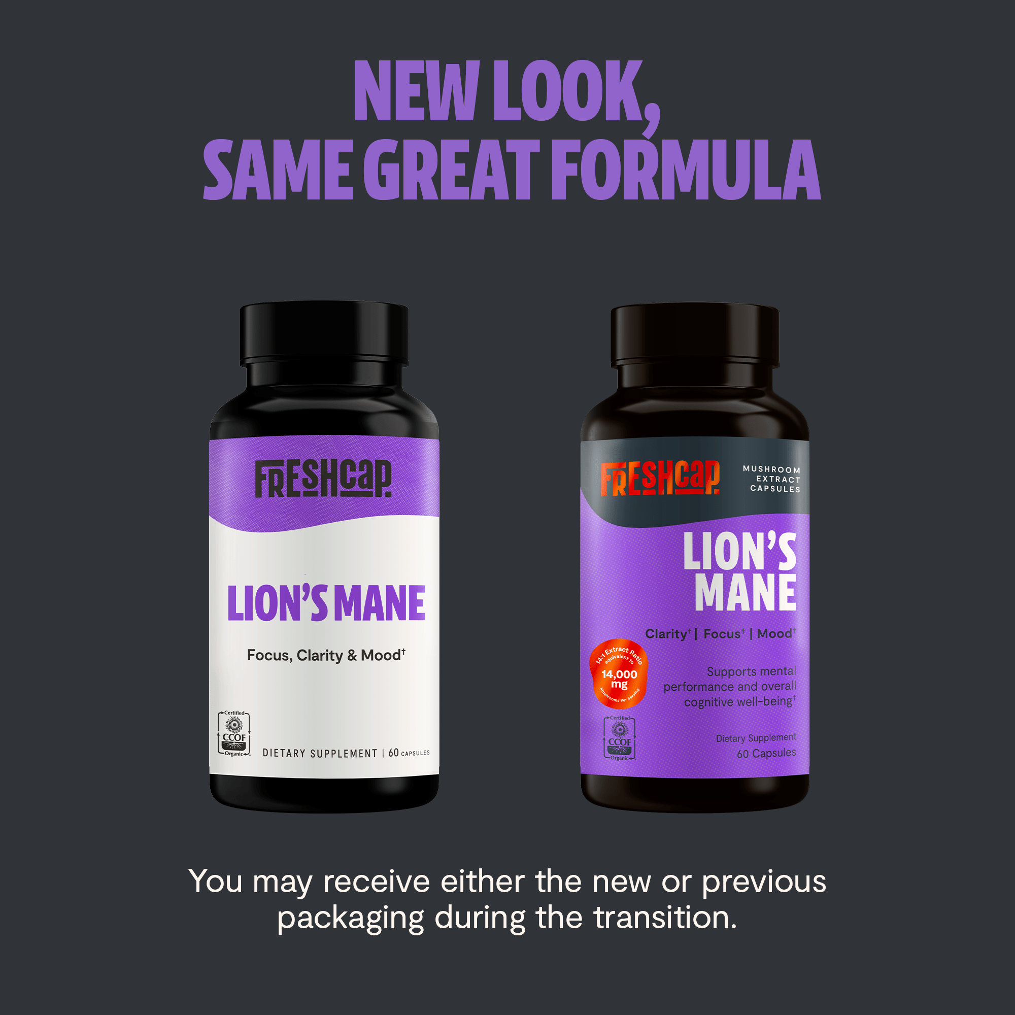 Lion's Mane Mushroom Extract Capsules FreshCap Mushrooms