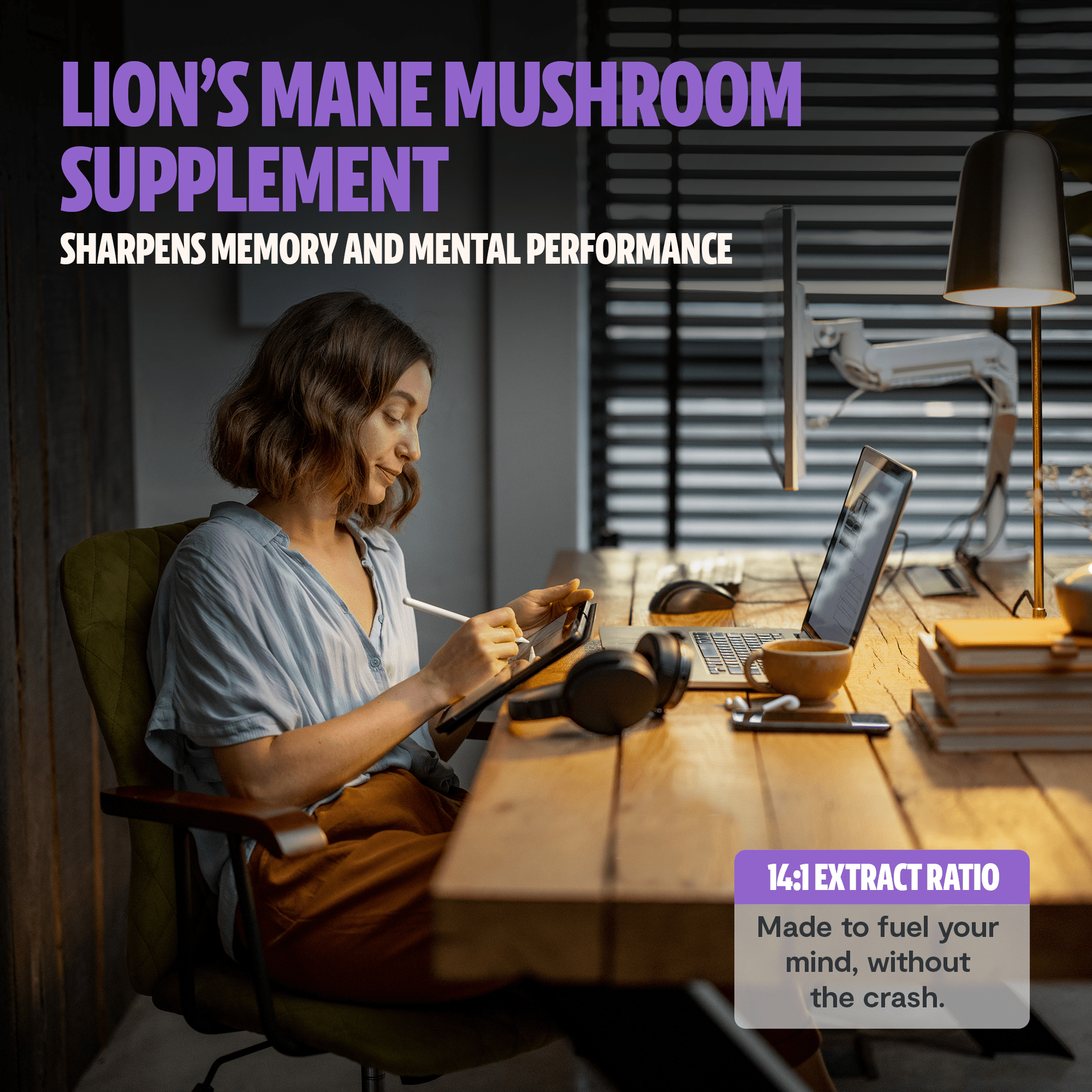 Lion's Mane Mushroom Extract Capsules FreshCap Mushrooms