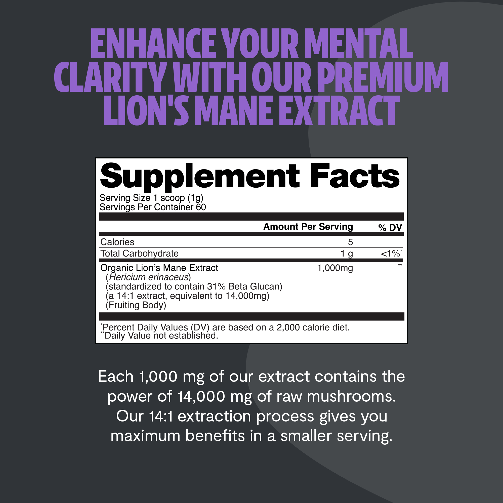 Lion's Mane Mushroom Extract Powder FreshCap Mushrooms