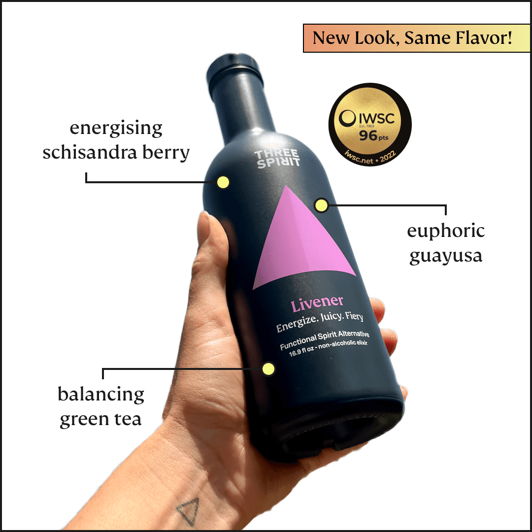 Livener • Non - Alcoholic Botanical Elixir • The Pick - Me - Up Three Spirit US