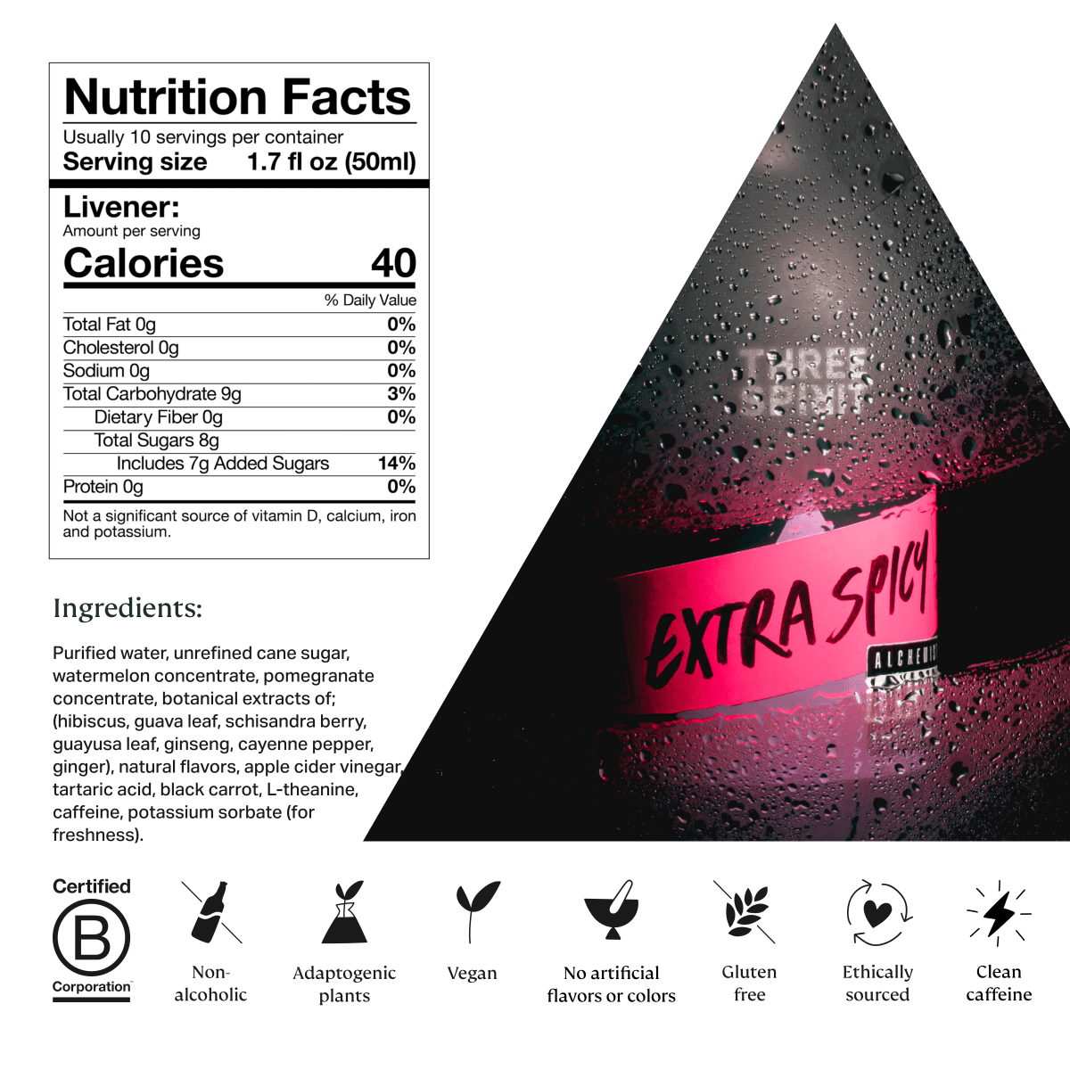 Livener XS • LIMITED EDITION Non - Alcoholic Botanical Elixir Three Spirit US