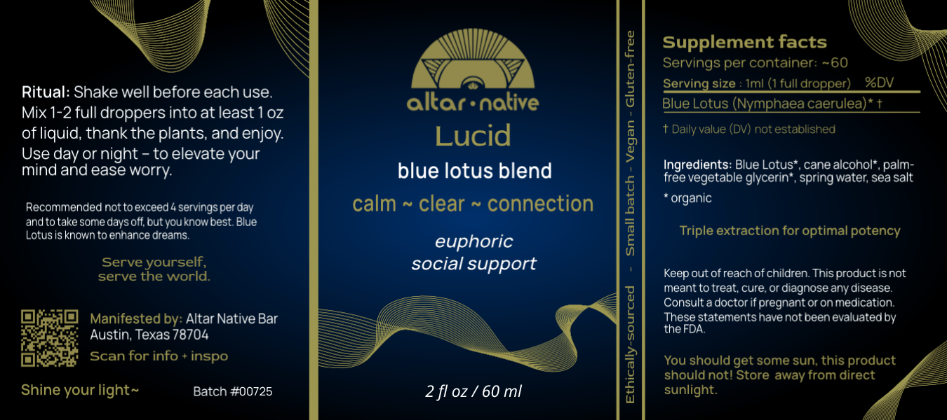 Lucid ✦ Blue Lotus Tincture Altar Native
