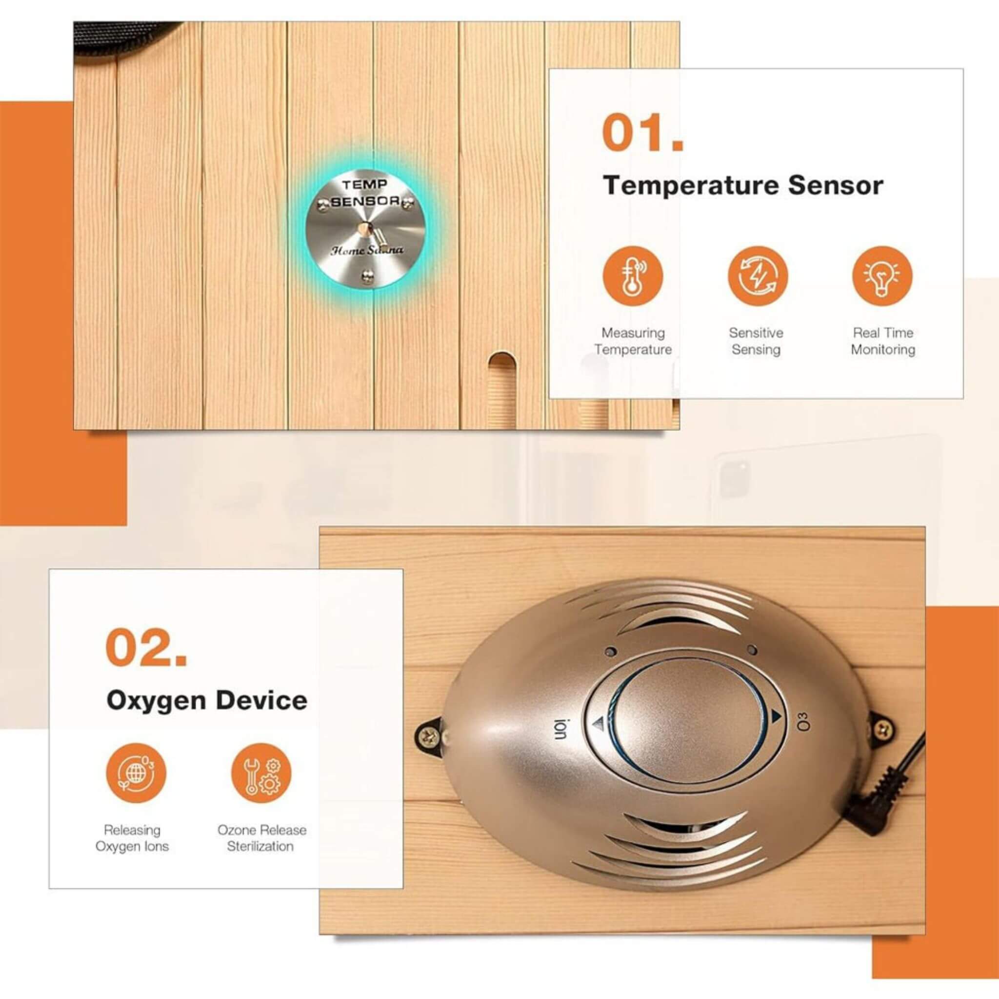 Luxury 2 - Person Low EMF FAR Infrared Heat Wood Home Personal Spa Sauna W/ Panoramic Tempered Glass, SAKSBY WHOLESALE