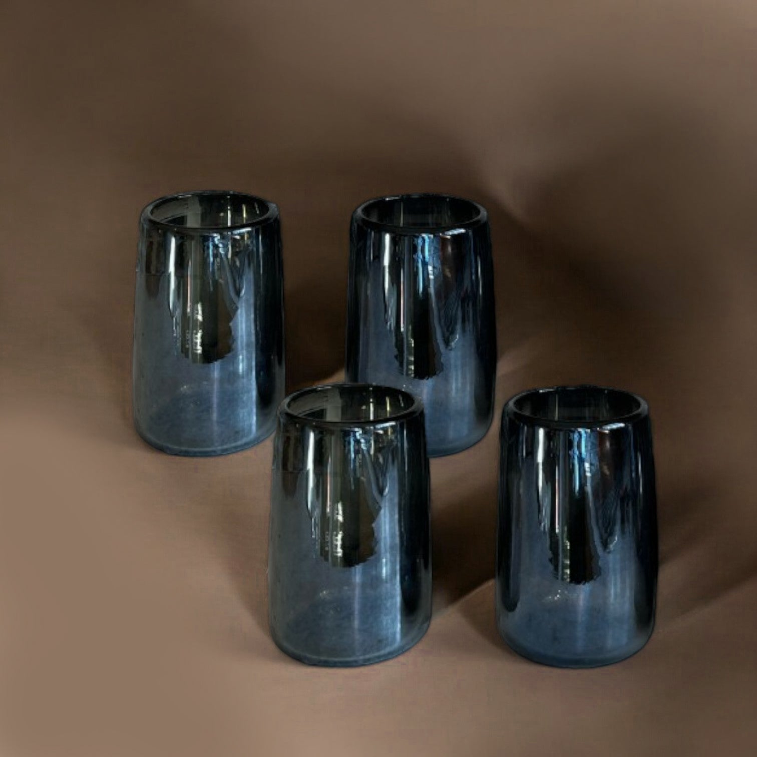 Mario Tall Smoke Luster Glass (Set of 4) by MESO MESO