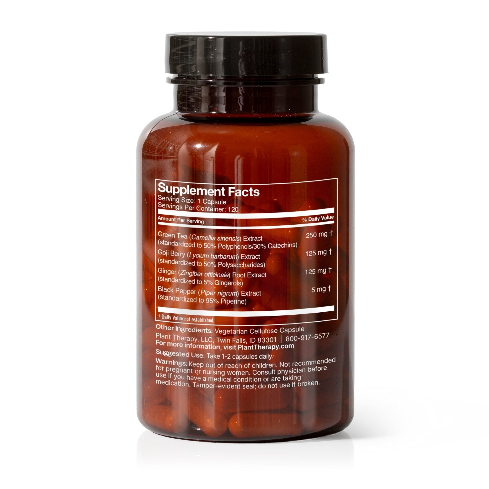 Metabolism Boost Herbal Supplement - 120 Capsules Plant Therapy