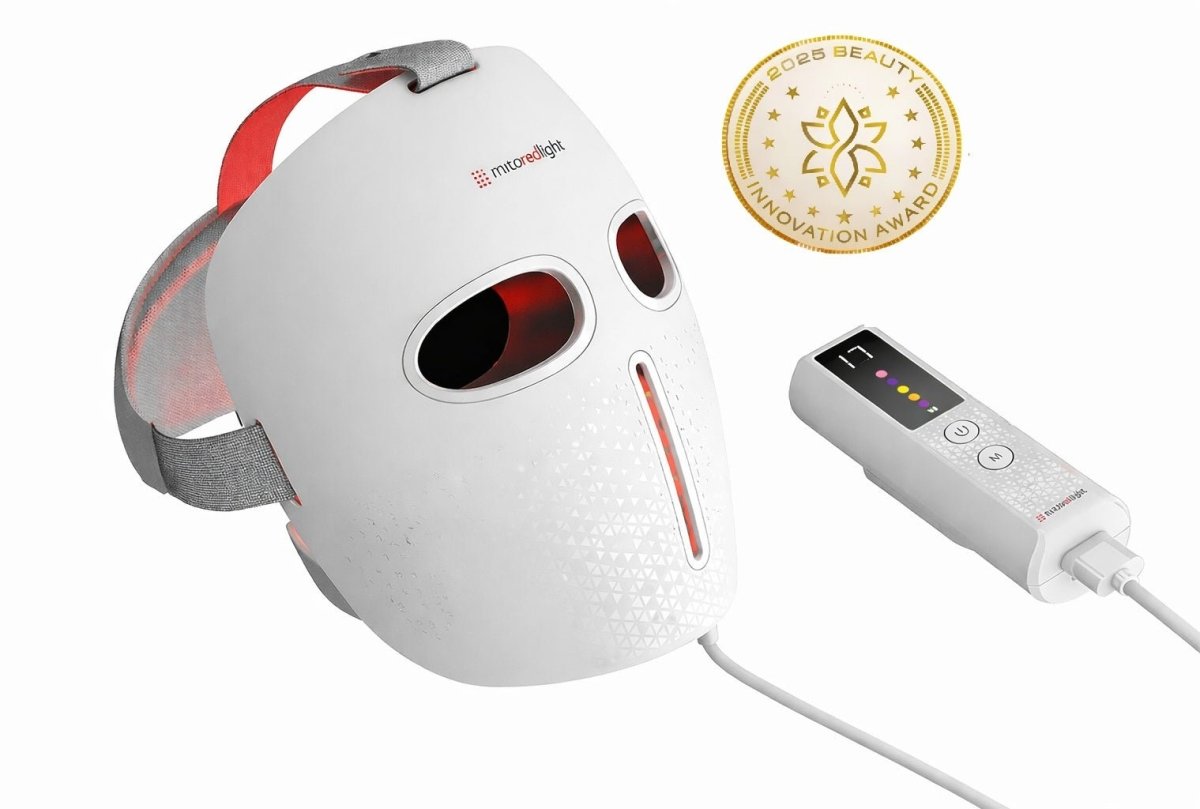 MitoGLOW™ LED Red Light Therapy Mask | With Blue, Yellow, Red and Near Infrared LED Mito Red Light