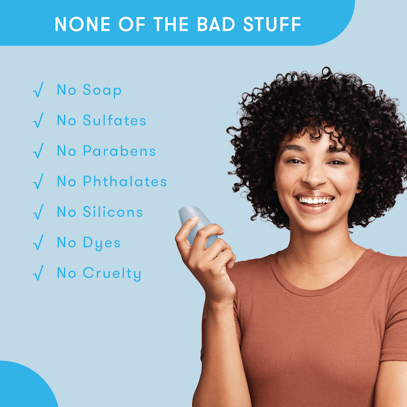 HiBAR Moisturize Conditioner Bar: no soap, sulfates, parabens, silicones or dyes, woman holding a bar
