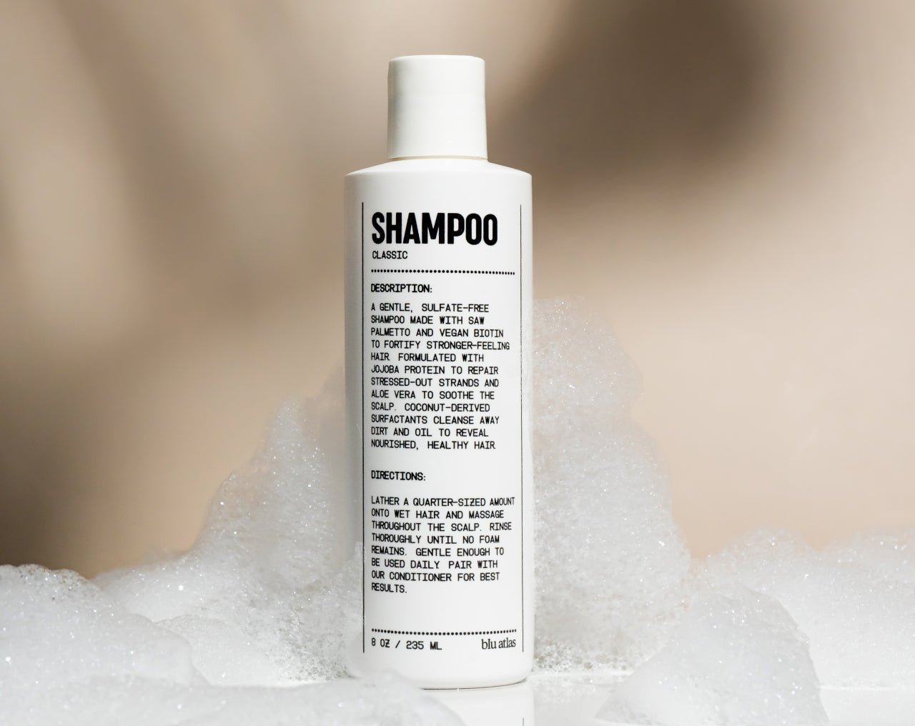 Natural Shampoo for All Hair Types Blu Atlas