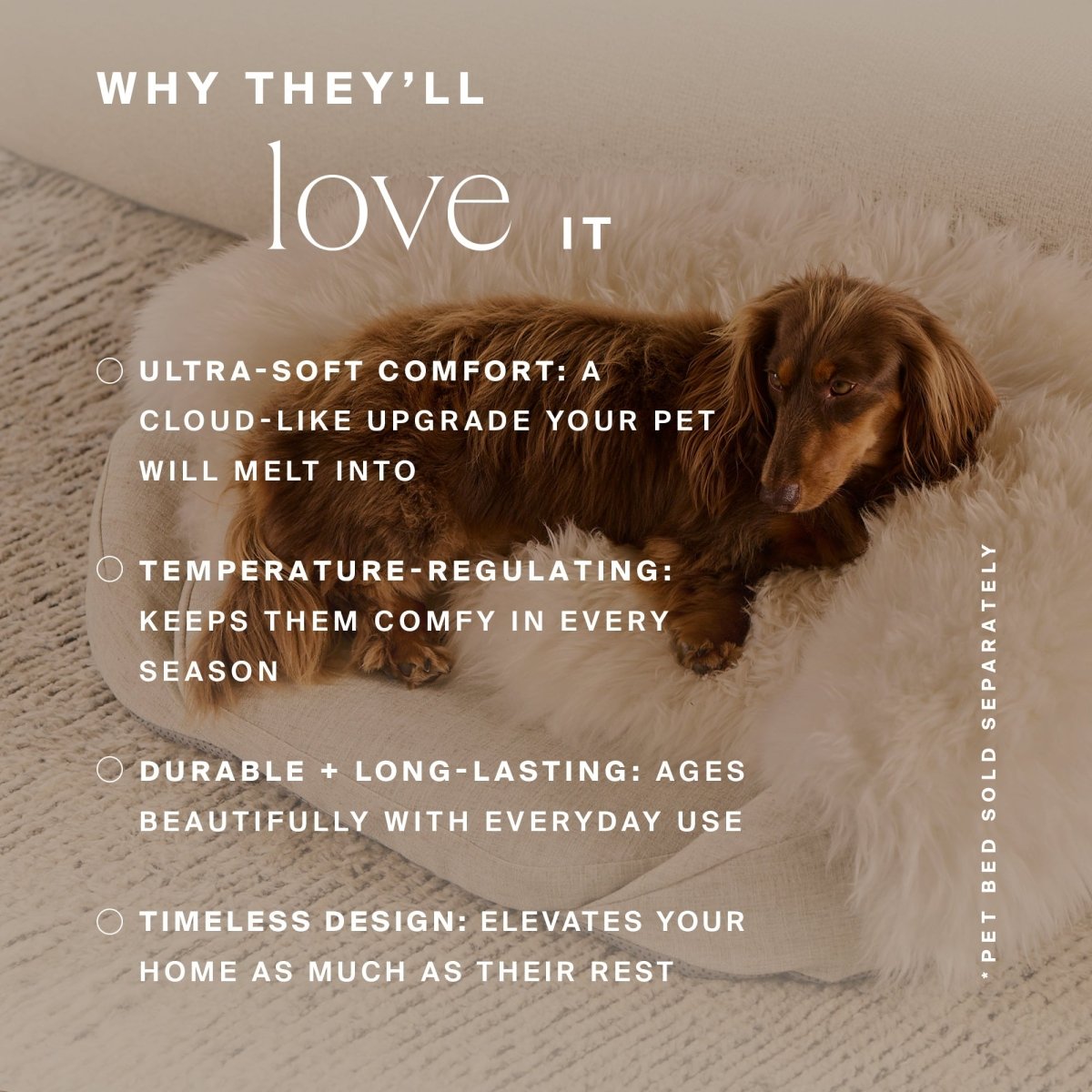 Natural Sheep Shearling Pet Bed Cover HigherDOSE