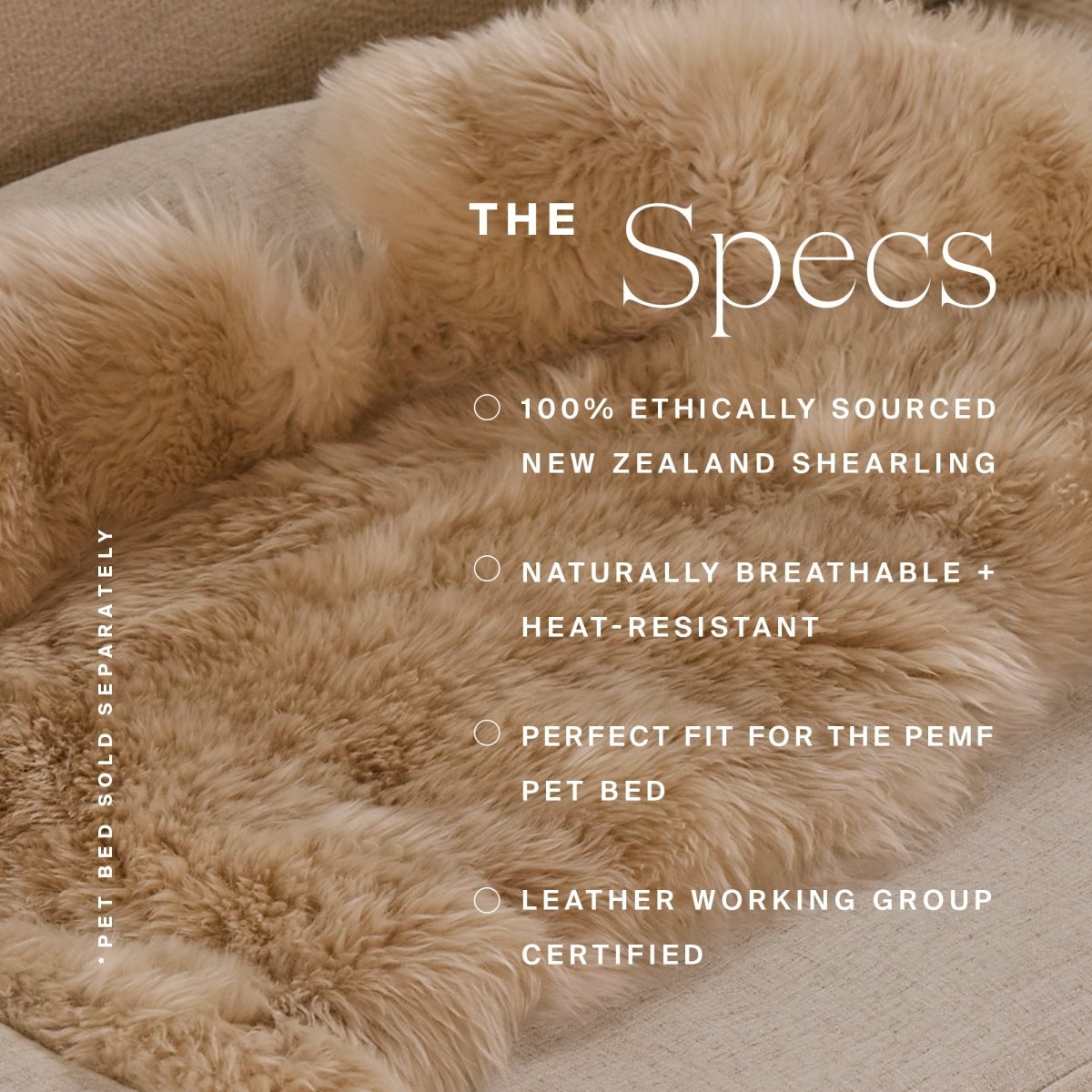 Natural Sheep Shearling Pet Bed Cover HigherDOSE