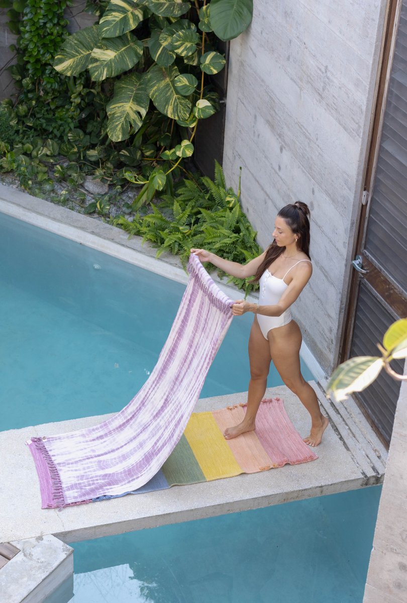 Naturally Dyed Herbal Yoga Towels okoliving