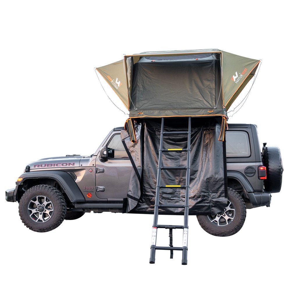 Naturnest Andromeda Green Soft Shell Rooftop Tent With Large Panoramic Skylight & YKK Doors (SAK50612) SAKSBY WHOLESALE