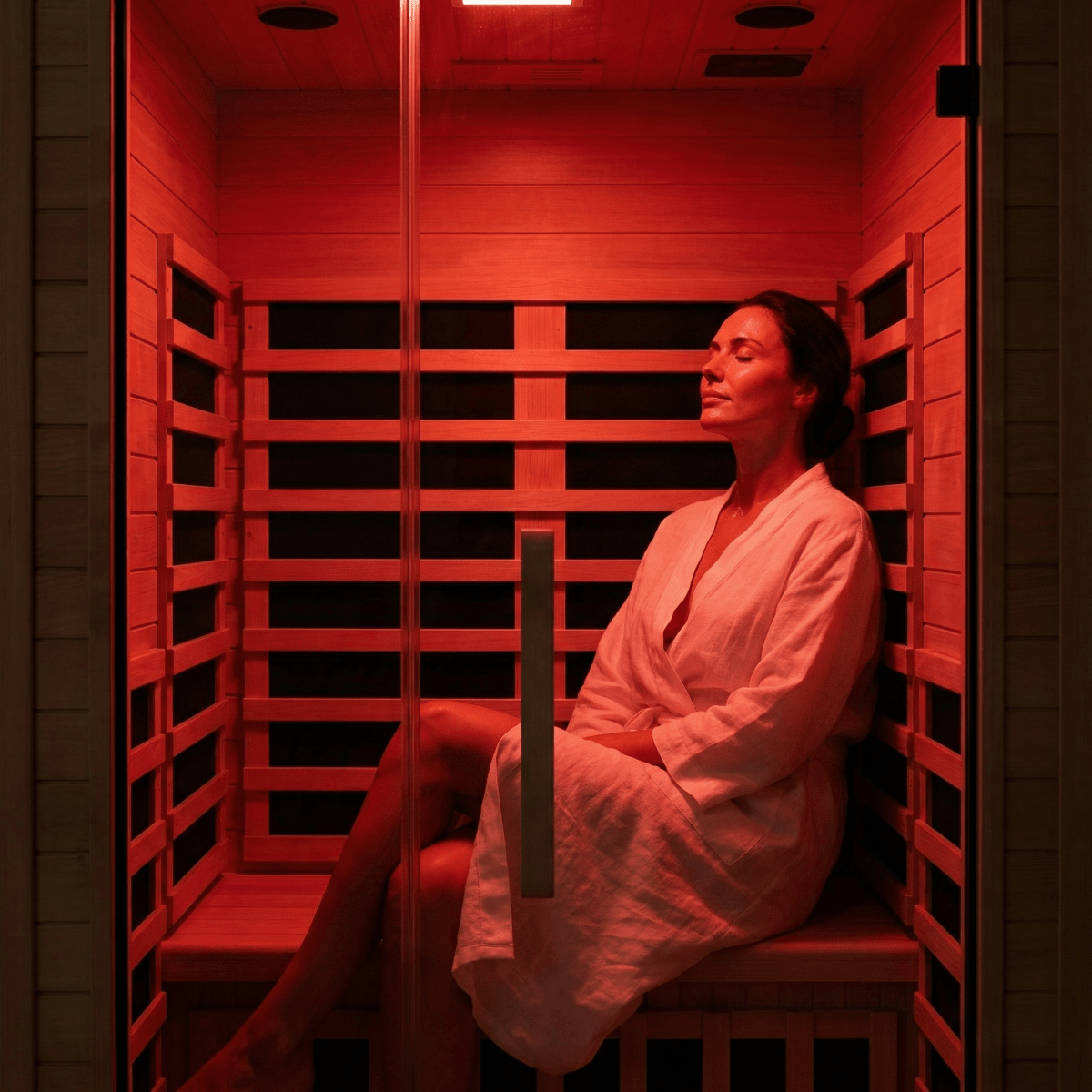 NiceBeam 1–2 Person Full-Body Infrared Sauna with Red Light Therapy Nicebeam