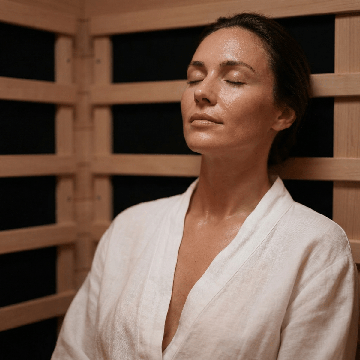 NiceBeam 1–2 Person Full-Body Infrared Sauna with Red Light Therapy Nicebeam