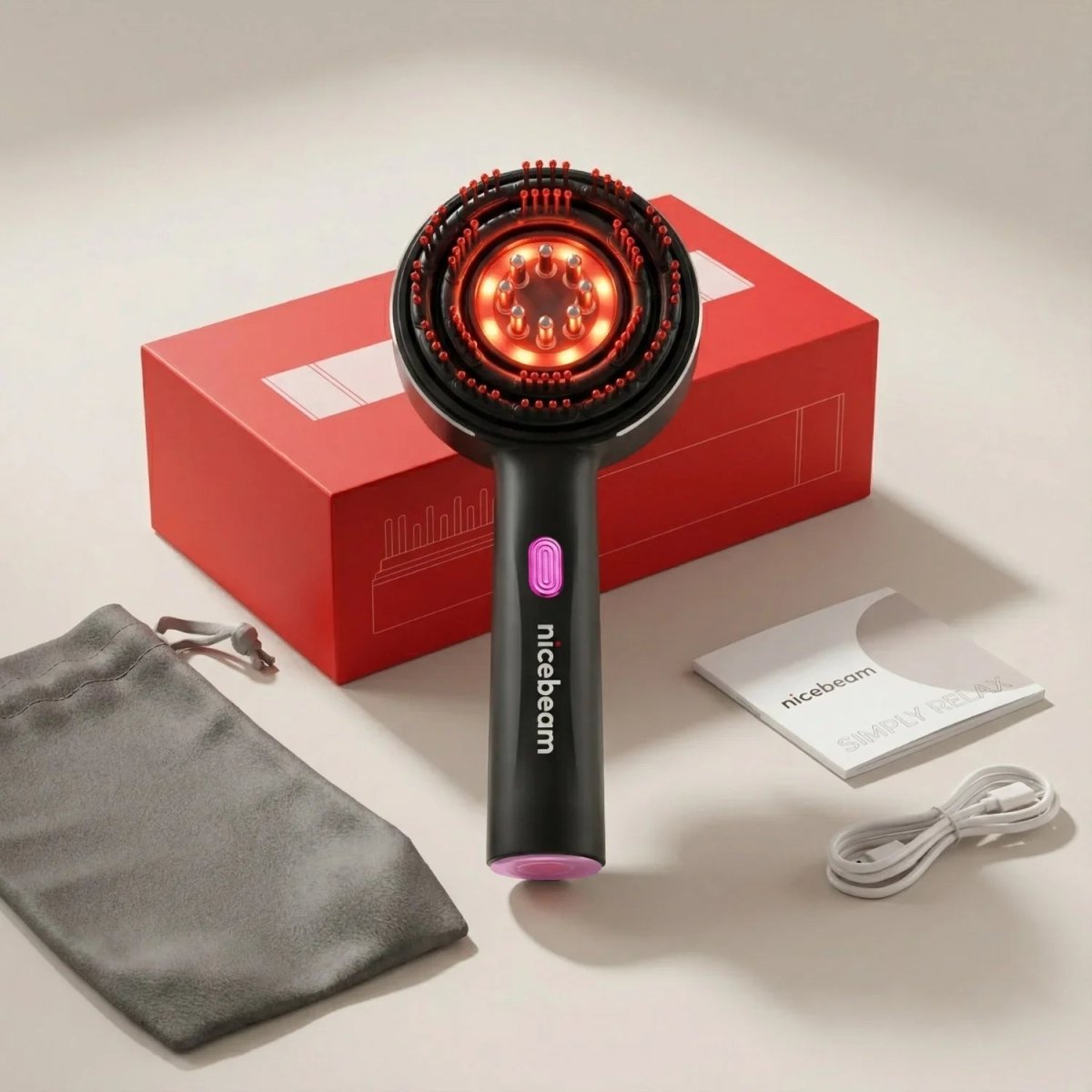 Nicebeam 3-in-1 Scalp Massager with Red Light Therapy for Hair Growth & Scalp Health Nicebeam