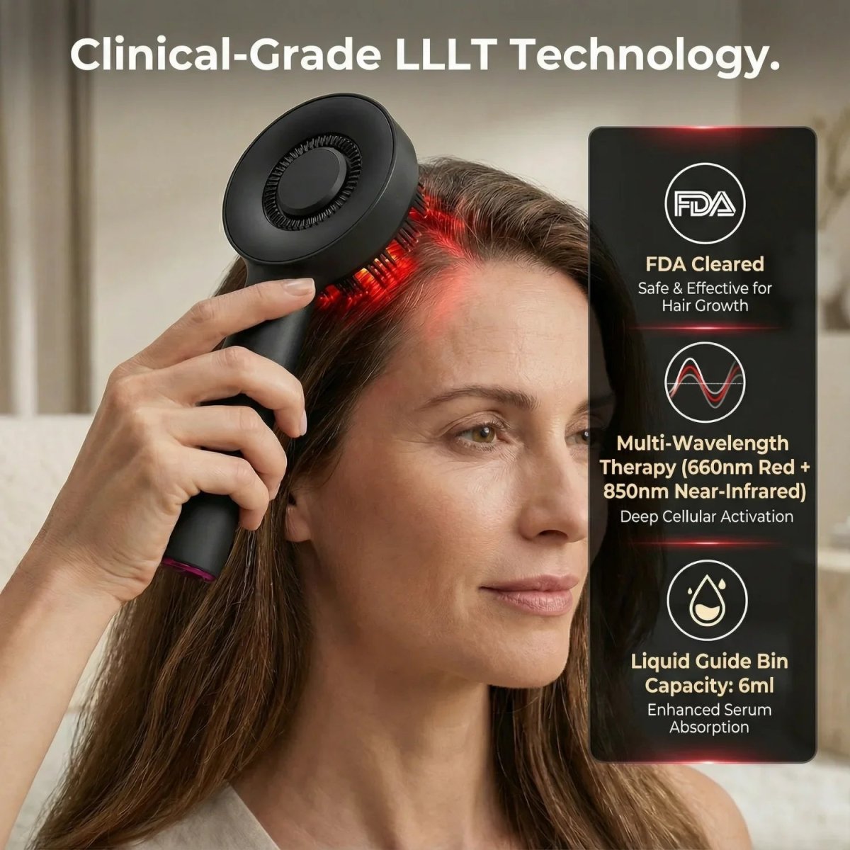 Nicebeam 3-in-1 Scalp Massager with Red Light Therapy for Hair Growth & Scalp Health Nicebeam