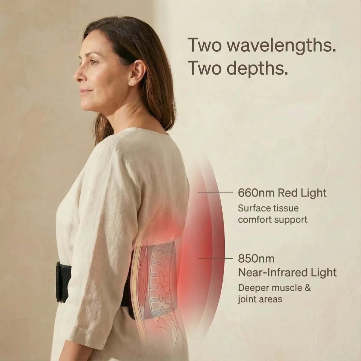 Nicebeam Red Light Therapy Band – Advanced Pain Relief & Weight Loss Support Nicebeam