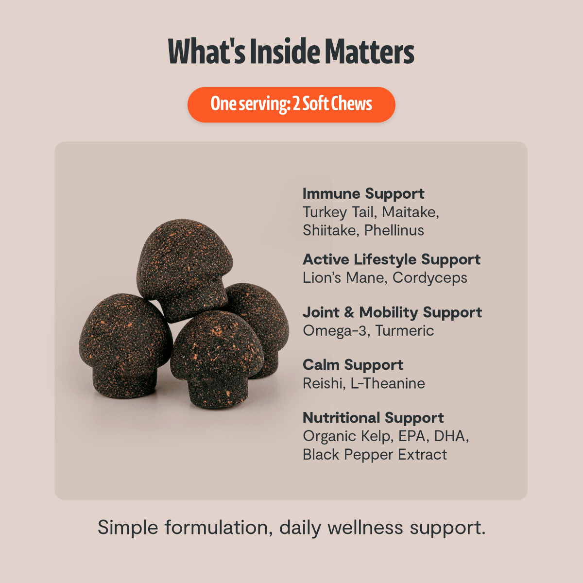 Organic Mushroom Complex for Dogs FreshCap Mushrooms