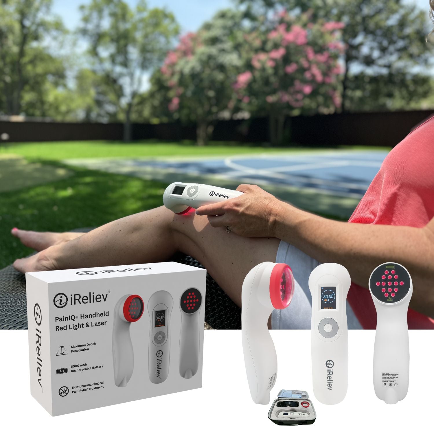 PainIQ+ Red Light & Infrared Laser Therapy Device iReliev