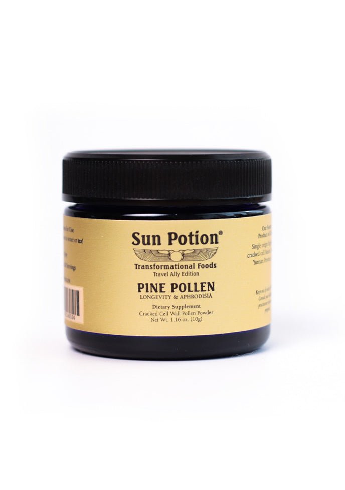 Sun Potion Pine Pollen Travel Ally Edition small jar, 1.16 oz cracked cell wall pollen powder