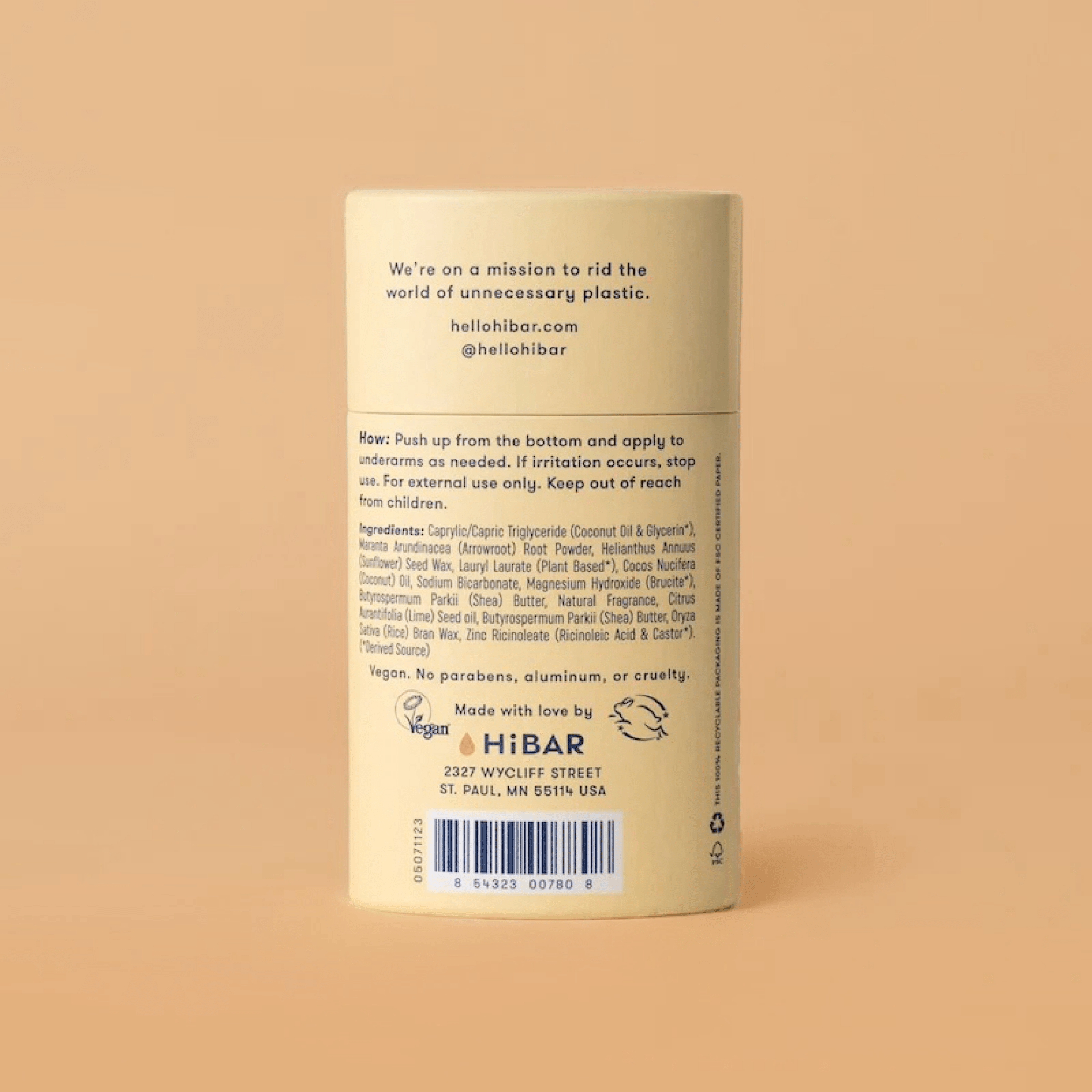Plastic - Free Deodorant HiBAR