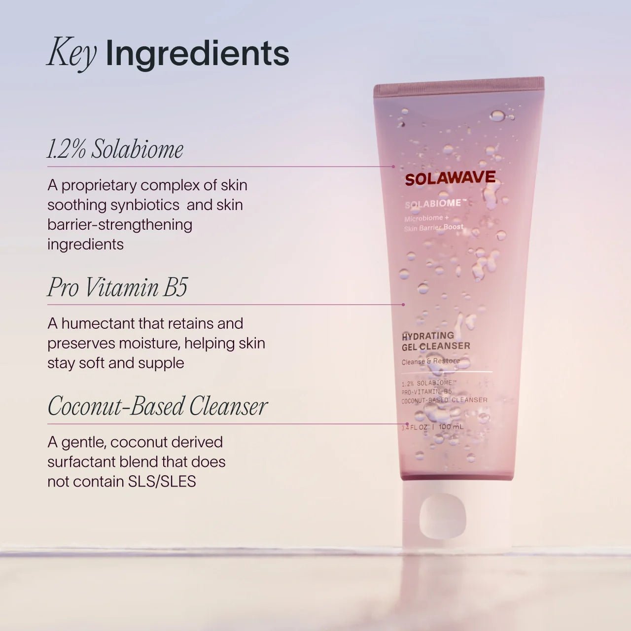 Pre - & Probiotic Hydrating Gel Cleanser Solawave