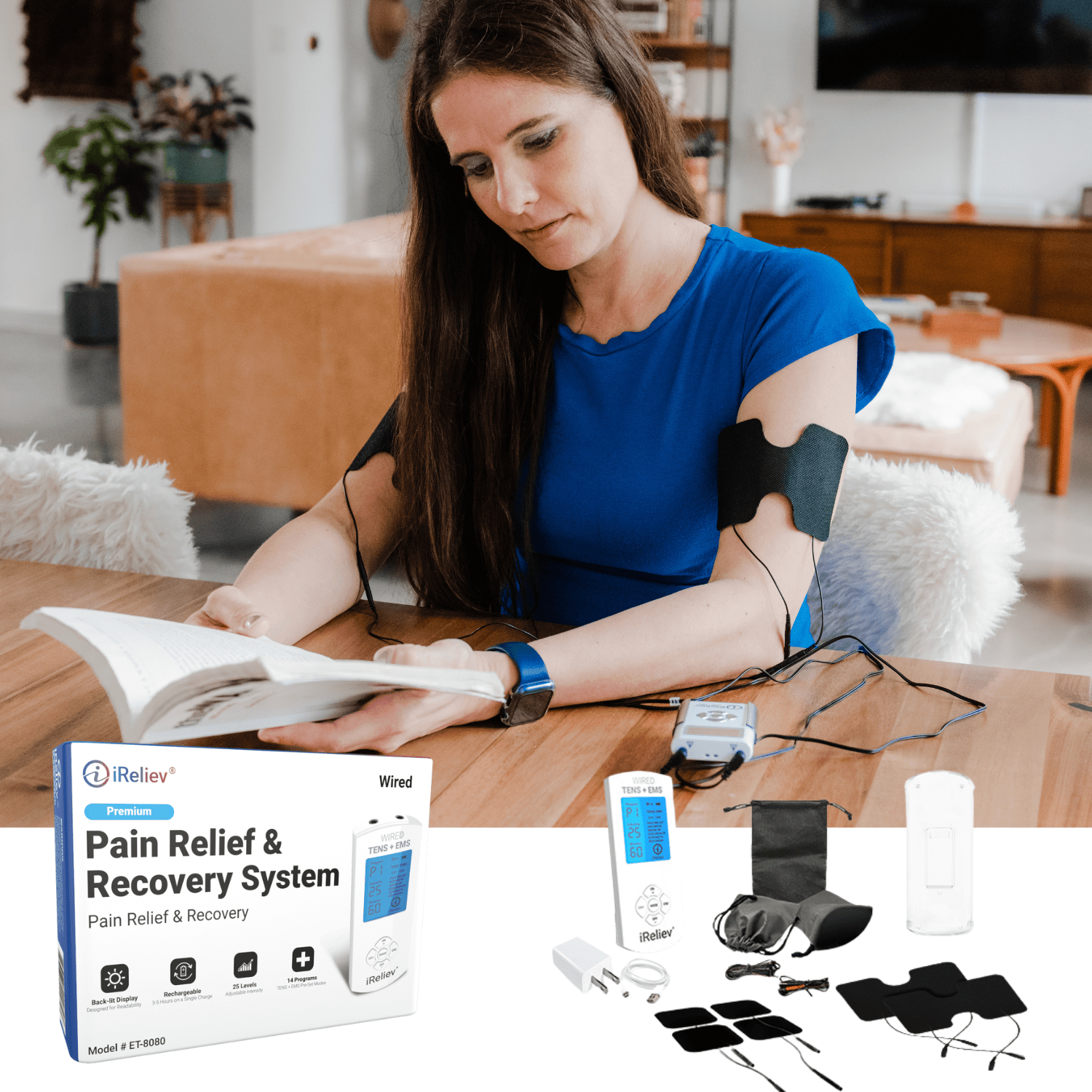 Premium TENS + EMS Pain Relief & Recovery iReliev