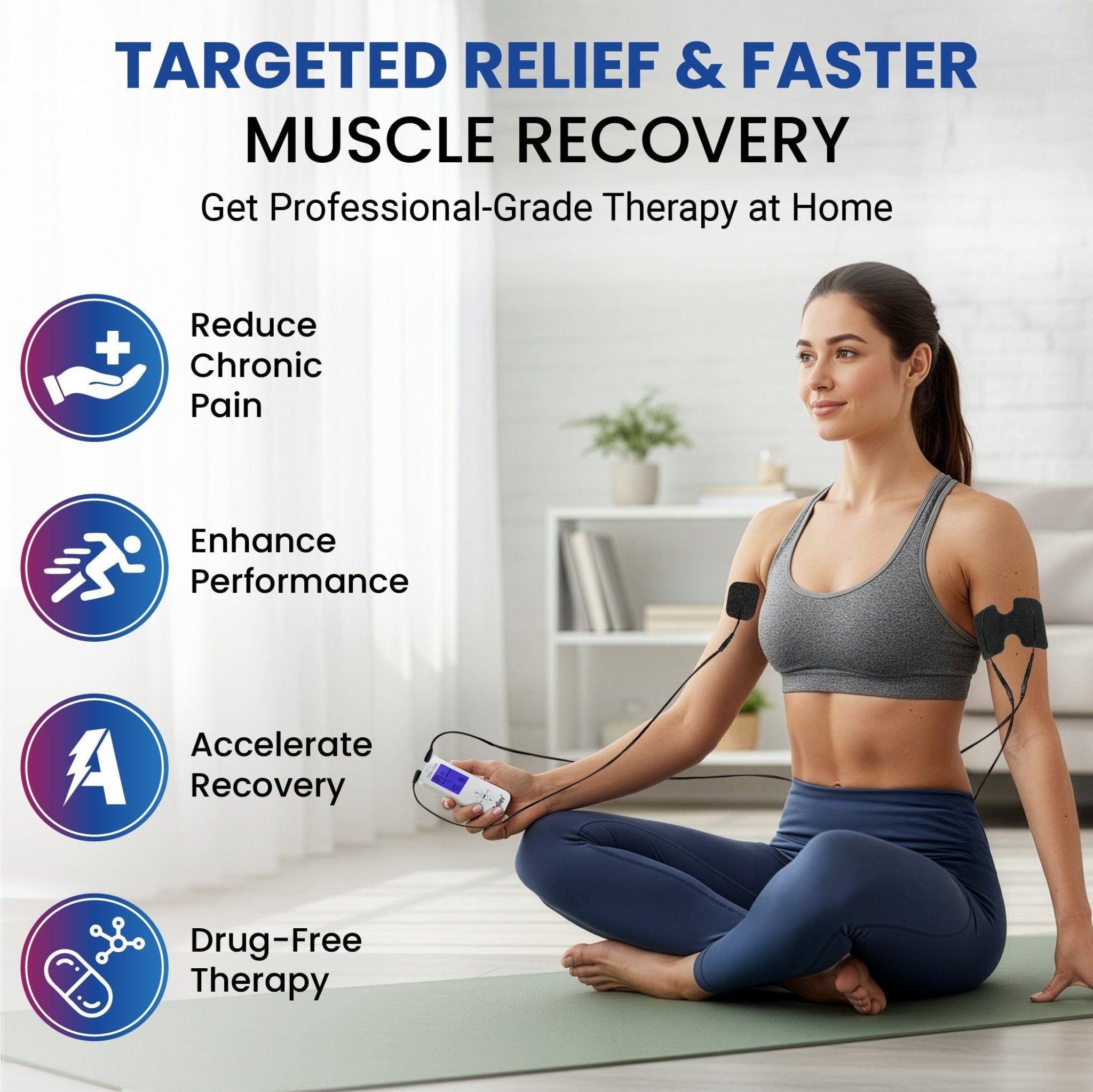 Premium TENS + EMS Pain Relief & Recovery iReliev