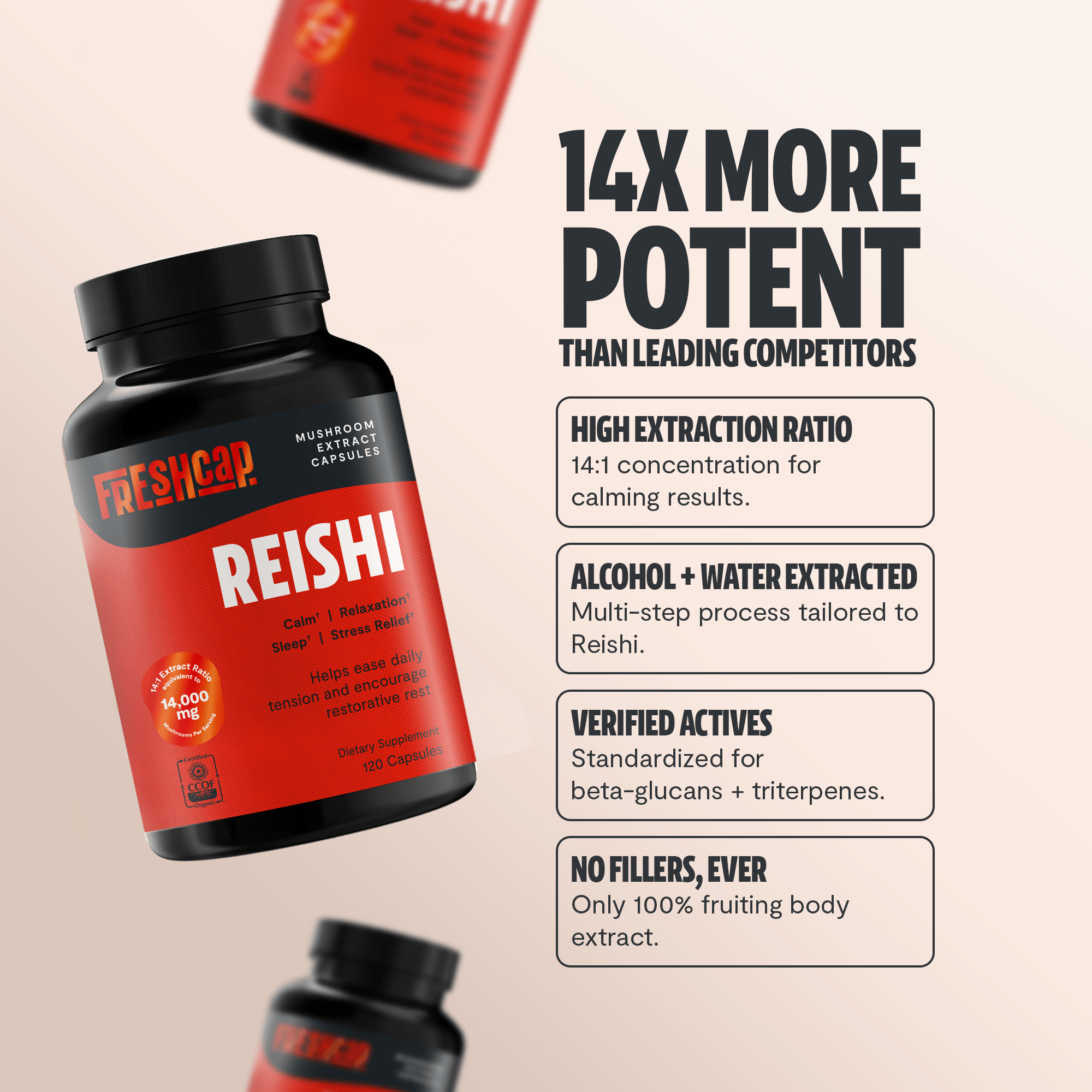 Reishi Mushroom Extract Capsules FreshCap Mushrooms