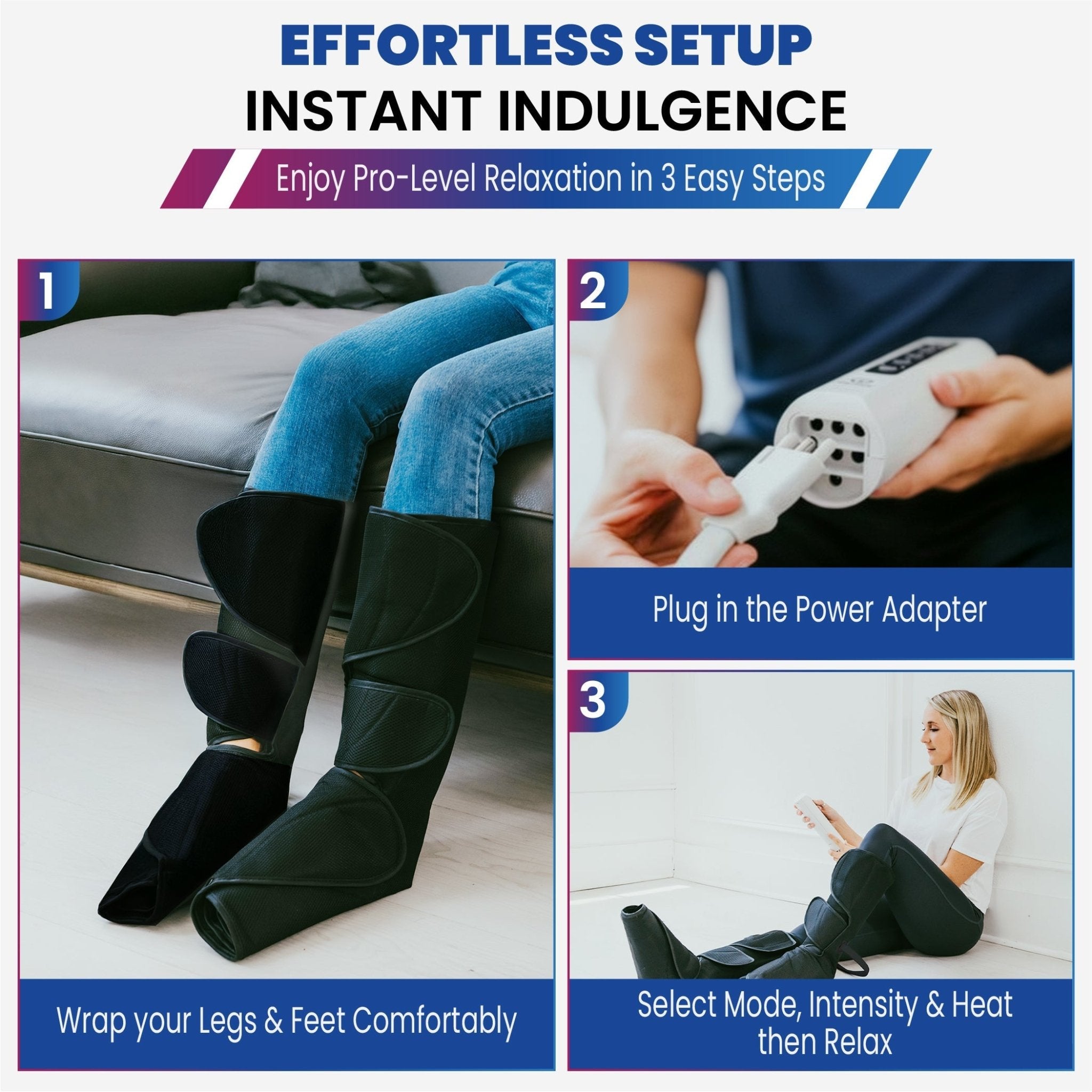 Relaxable Leg & Foot Air Compression System iReliev