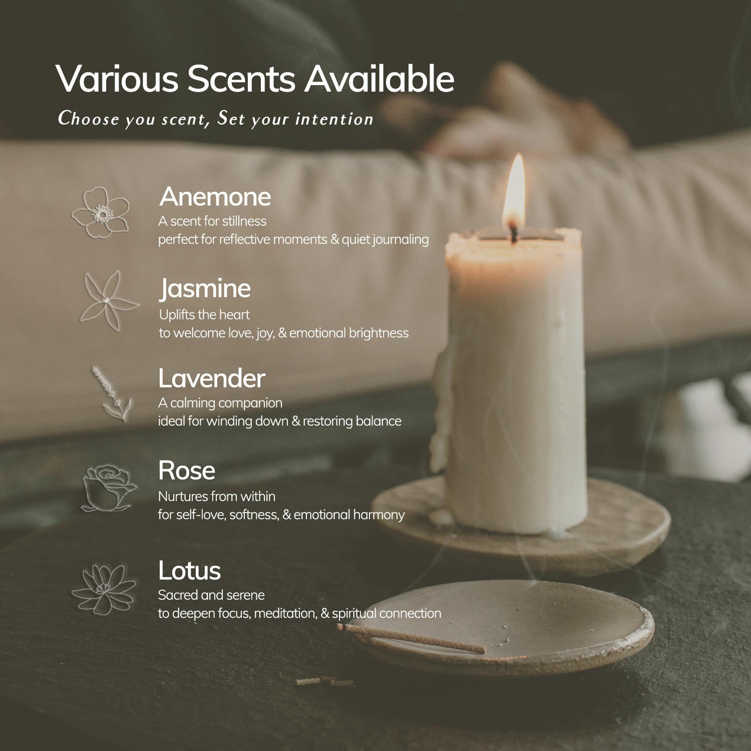 Rose Japanese Incense Stick Set – 30 Sticks CEDAR AND MYRRH