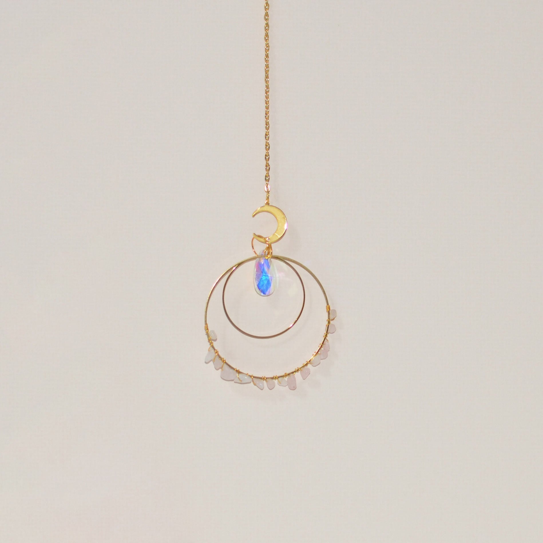 Rose Quartz & Crystal Sun catcher CEDAR AND MYRRH