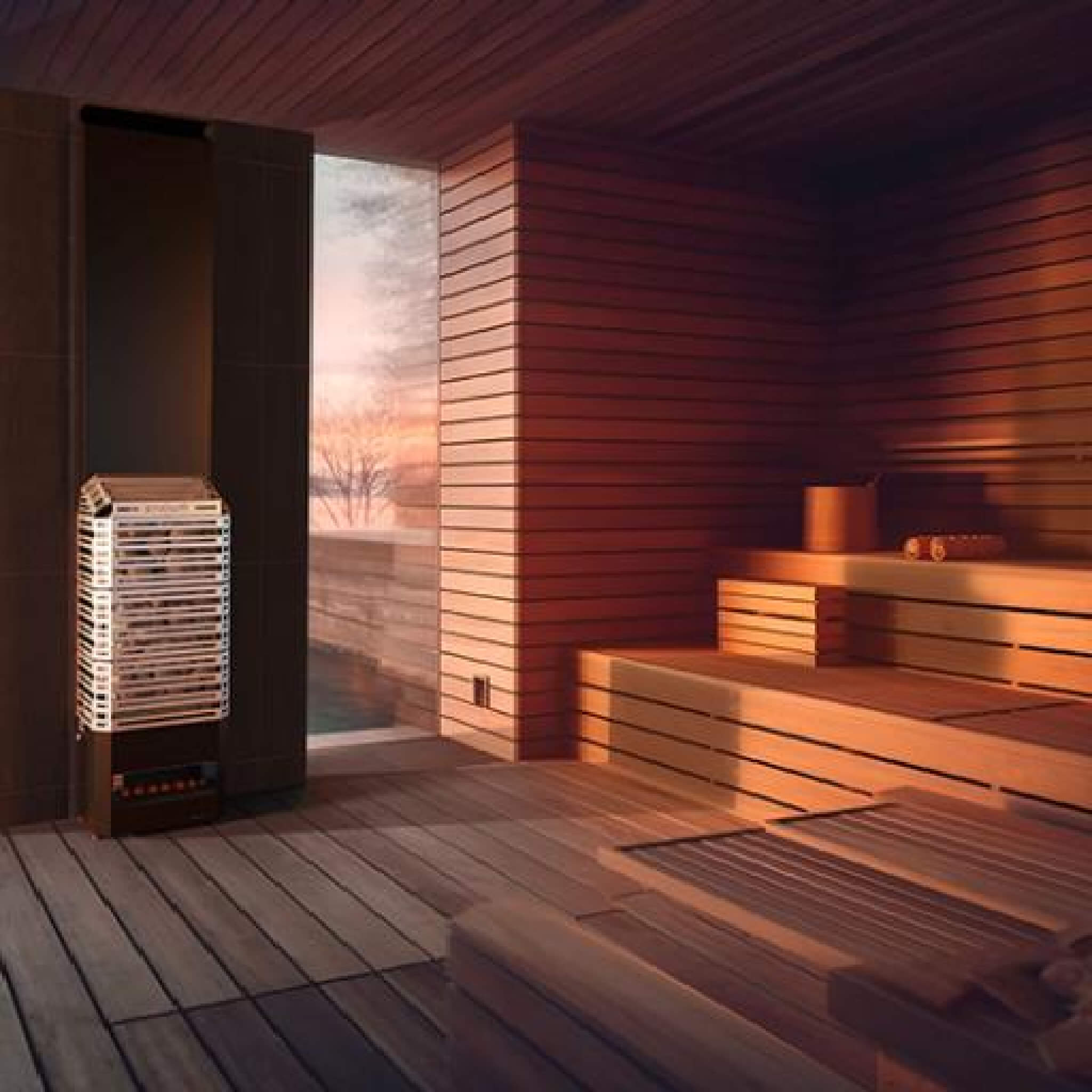 Saunum Air 5/7 Sauna Heater With Climate Equalizer, AirIQ Wi - Fi Control & Stones (SAK32184) SAKSBY WHOLESALE
