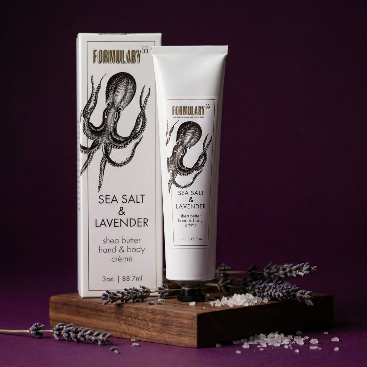 Sea Salt & Lavender - On-the-Go Shea Butter Hand and Body Creme Tube Formulary 55