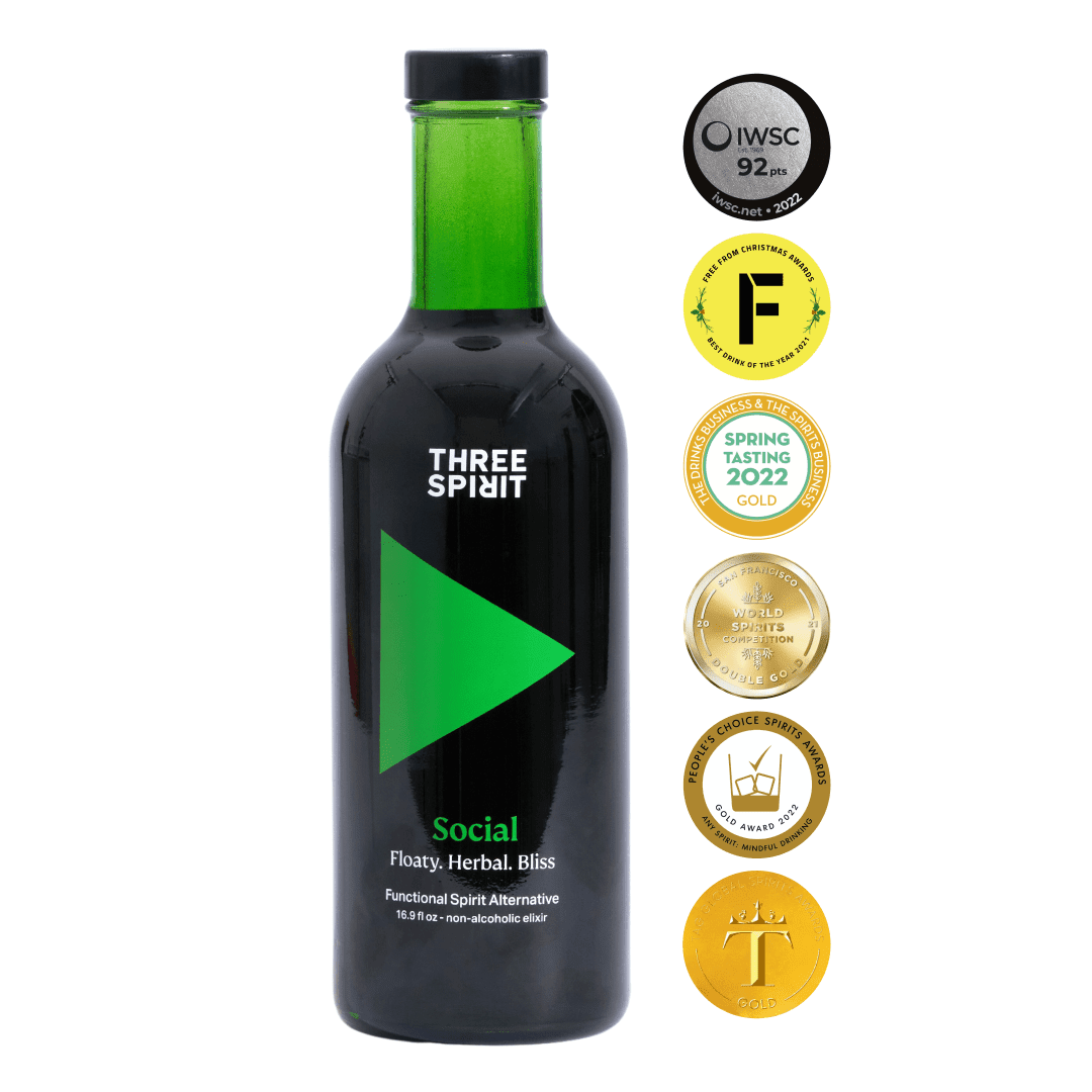 Social • Non - Alcoholic Botanical Elixir • The Mood Maker Three Spirit US