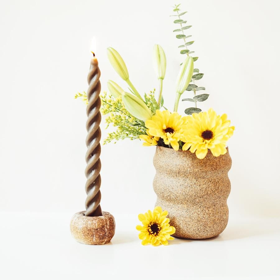Spiral Beeswax Taper Candles Happy Organics