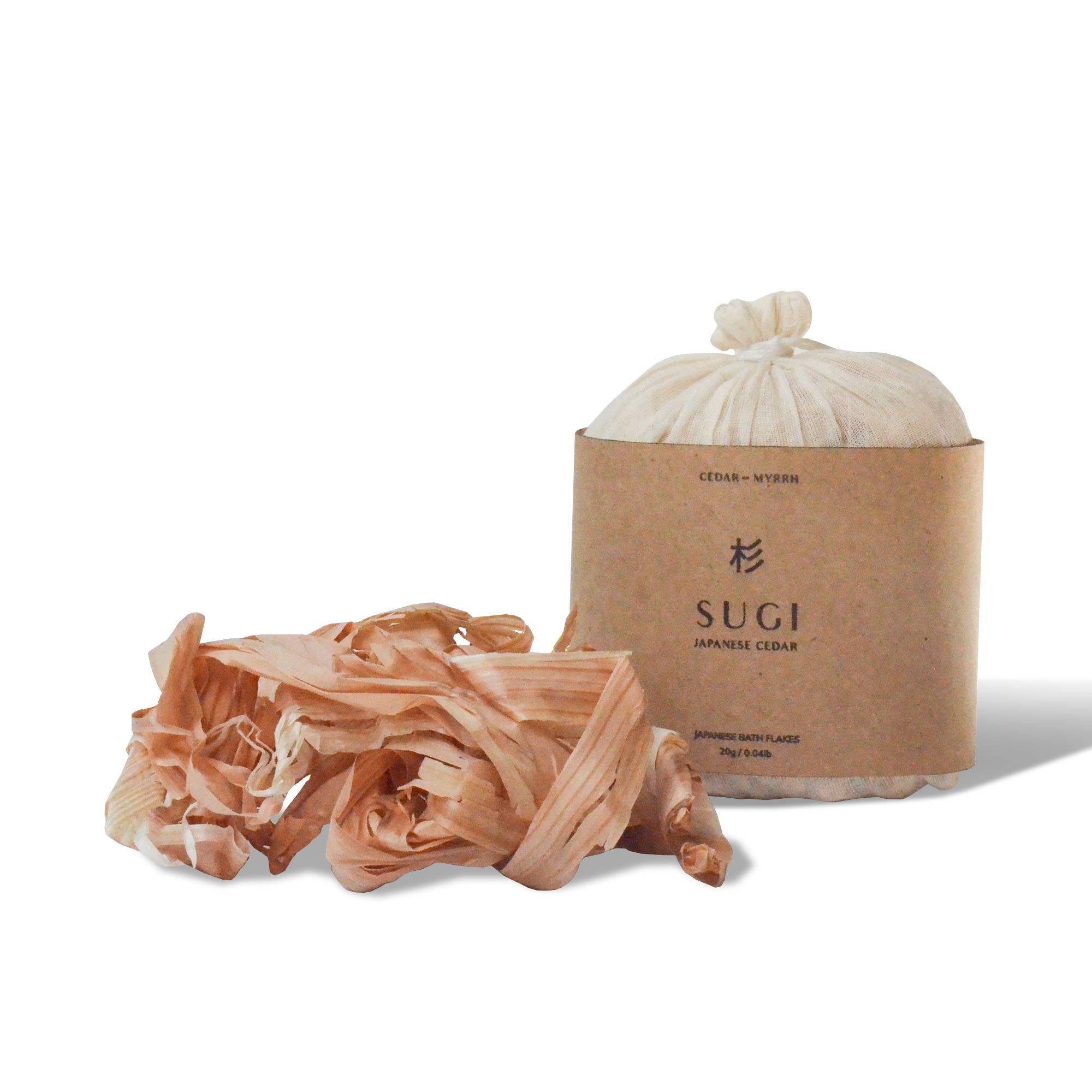 Sugi Japanese Cedar Bath Flakes CEDAR AND MYRRH