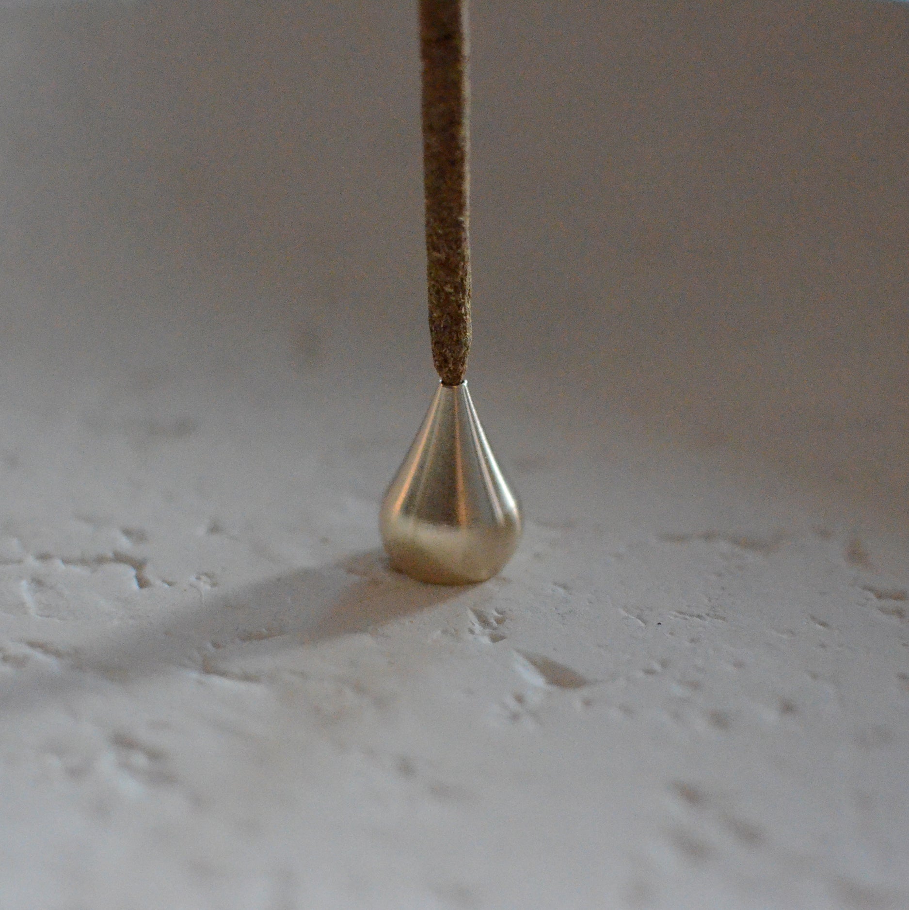 Tall Waterdrop Brass Incense Holder CEDAR AND MYRRH