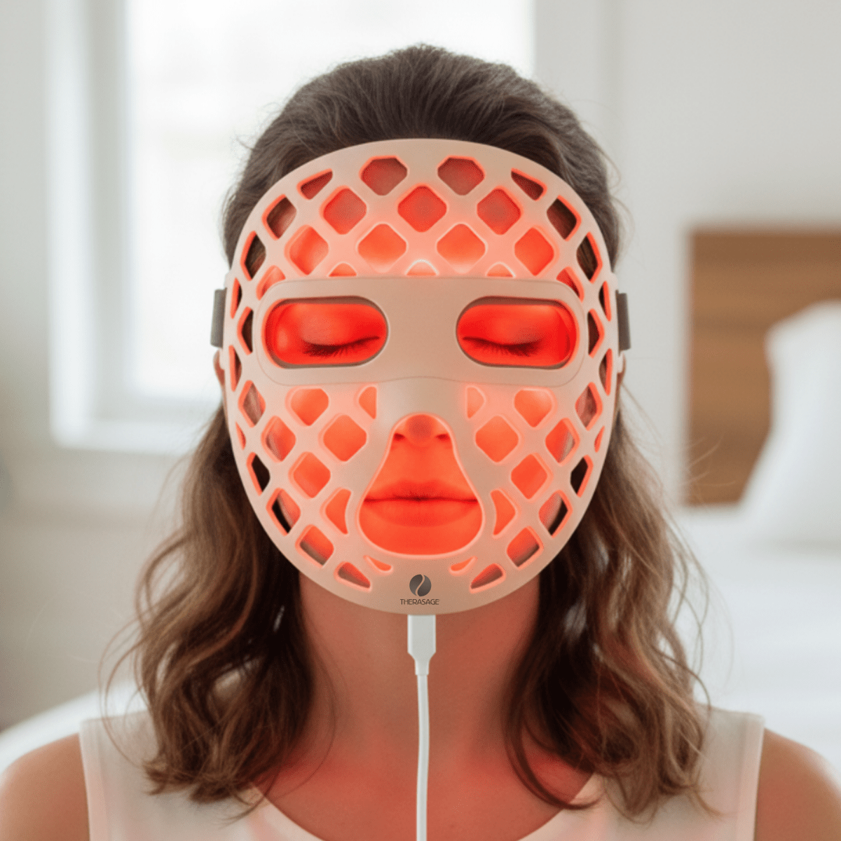 TheraGlow Mask2Go+™ LED Light Therapy Face Mask Therasage